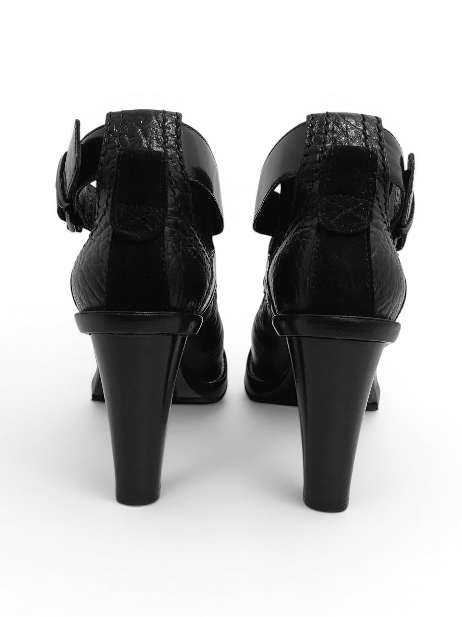 Balenciaga Balenciaga Paris Black Leather Lace Heels Boots Vintage Y2K Size US 6 / IT 36 - 9 Thumbnail