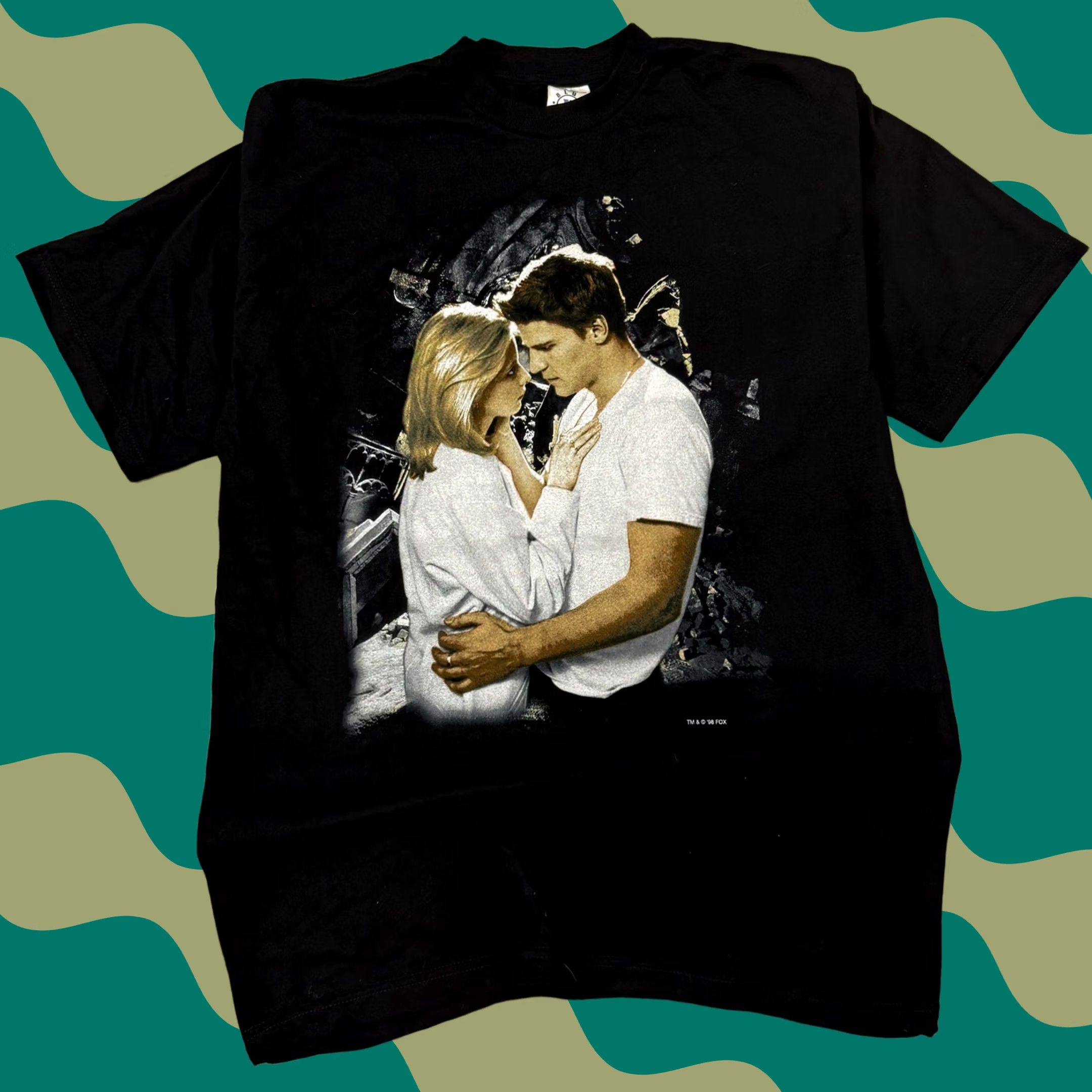Vintage VINTAGE Buffy Angel Vampire Slayer 90s Movie Promo Black Graphic Tee XL Mens Size US XL / EU 56 / 4 - 1 Thumbnail