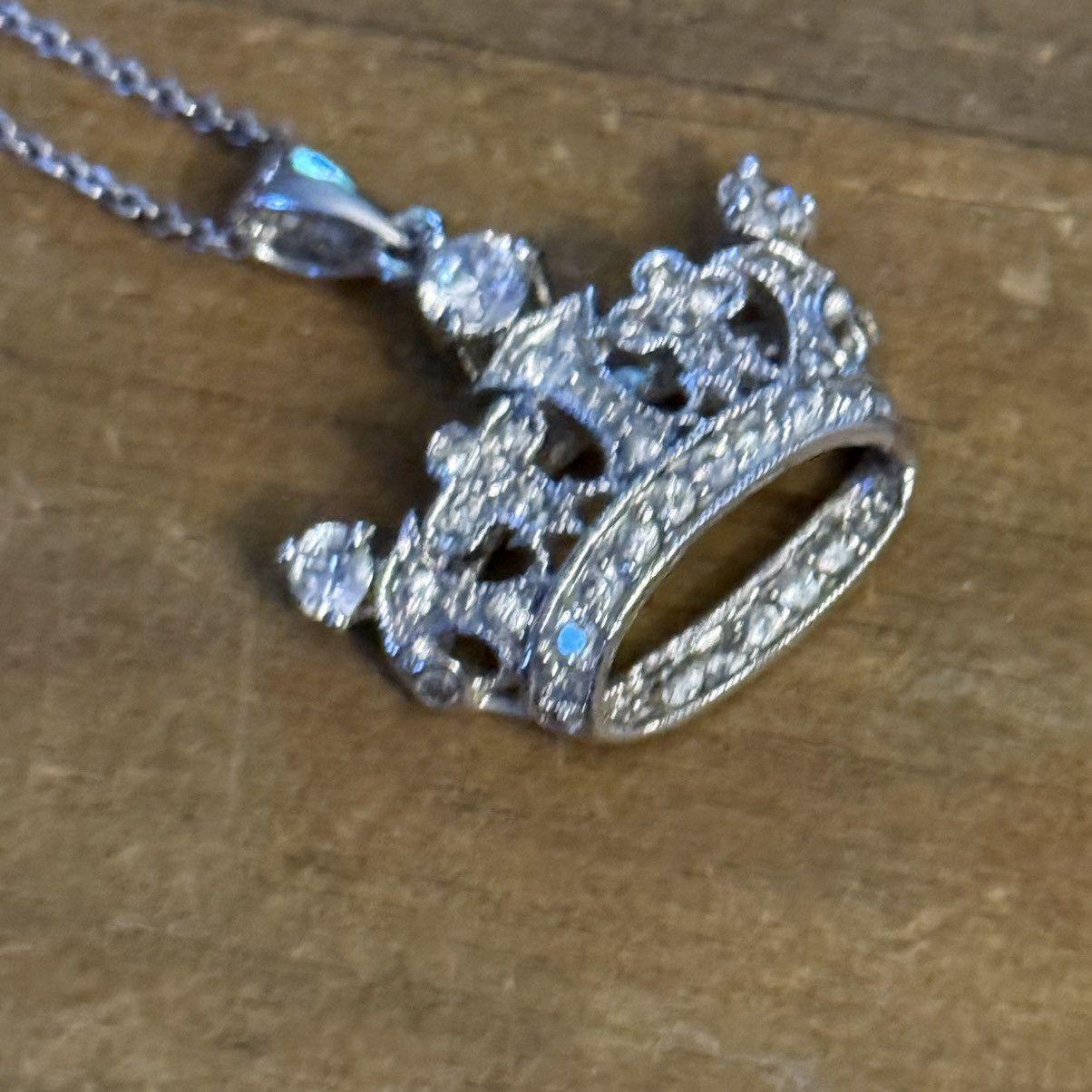 Vintage Vintage Ross Simons 925 pave crown pendant necklace Size ONE SIZE - 4 Thumbnail
