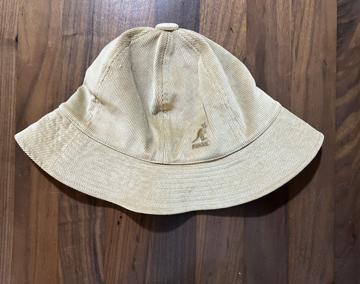 image of Kangol Corduroy Bell Bucket Hat Crusher In Beige Size Large, Men's