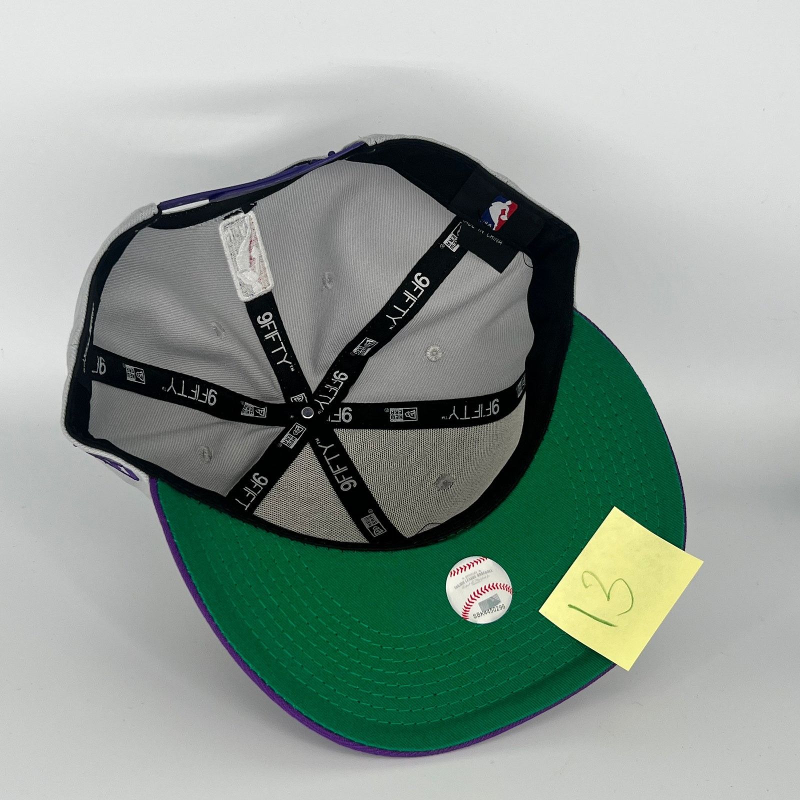 New Era Grey Purple Los Angeles Lakers New Era NBA 9Fifty Snapback Size ONE SIZE - 4 Thumbnail