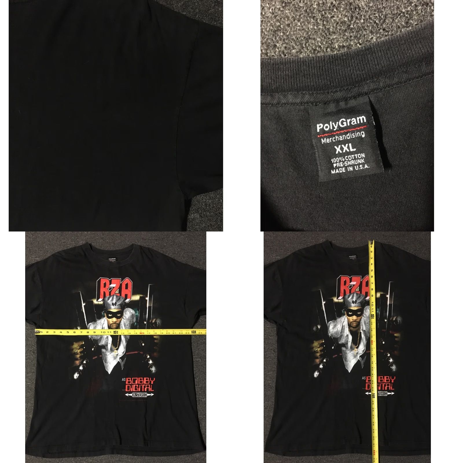 Vintage VINTAGE RZA Bobby Digital Promo Shirt 2XL Black Hip Hop Mens T-Shirt 1998 Wu Tang Forever Wu Wear 90s Size US XXL / EU 58 / 5 - 8 Thumbnail