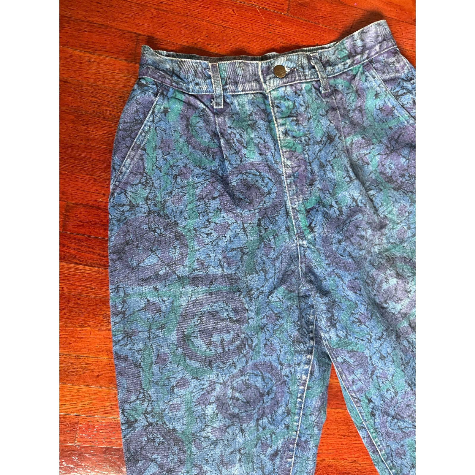 Lee 80's Lee Purple Blue High Waist Mom Denim Jeans 30X33 13M Size 30" / US 8 / IT 44 - 3 Thumbnail