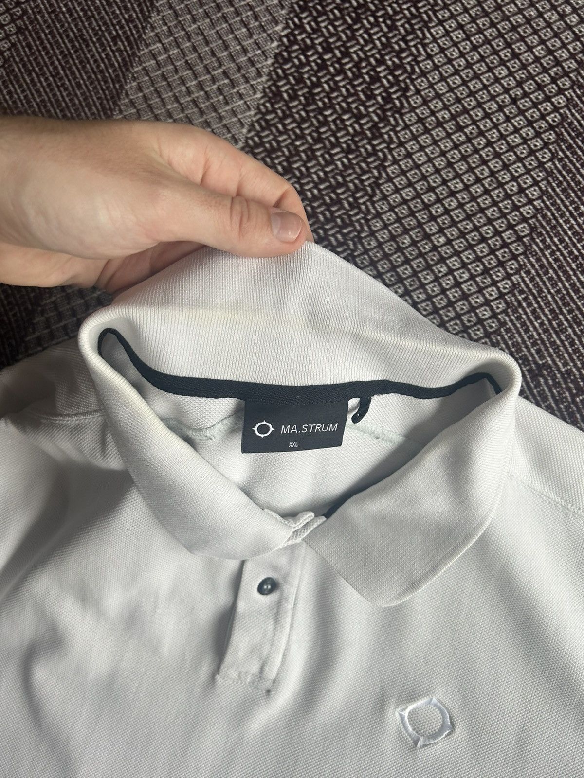 MA.STRUM × Vintage MA.STRUM White Polo Shirt Luxury Streetwear Style Size XXL Size US XXL / EU 58 / 5 - 9 Thumbnail
