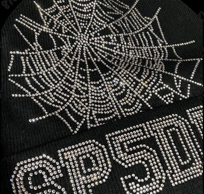 Sp5der Sp5der Rhinestone Web Beanie - Black Size ONE SIZE - 4 Thumbnail