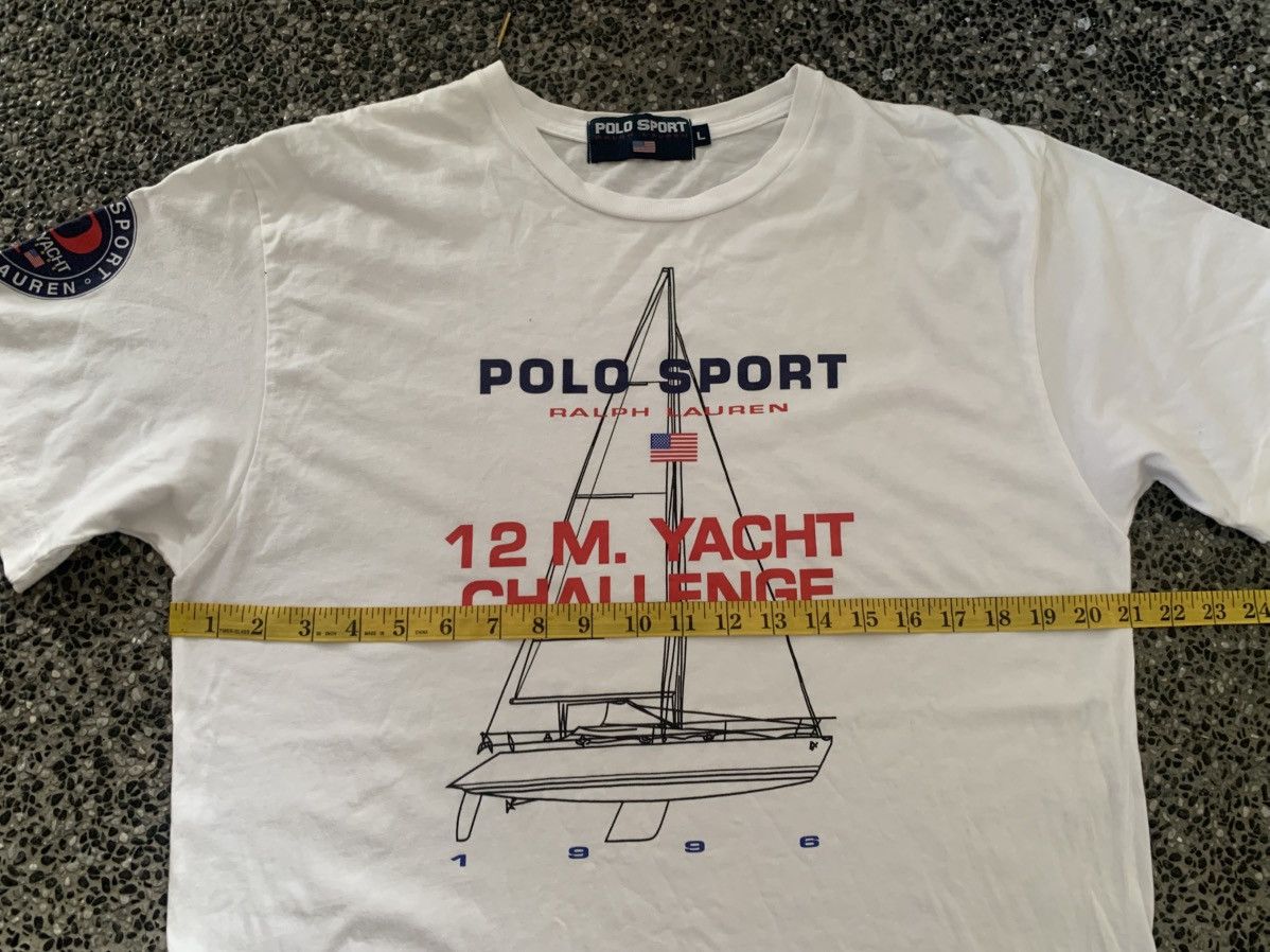 Polo Ralph Lauren × Vintage Vintage 90s Polo Sport Ralph Lauren 12 M Yacht Challenge Tee Size US L / EU 52-54 / 3 - 8 Thumbnail