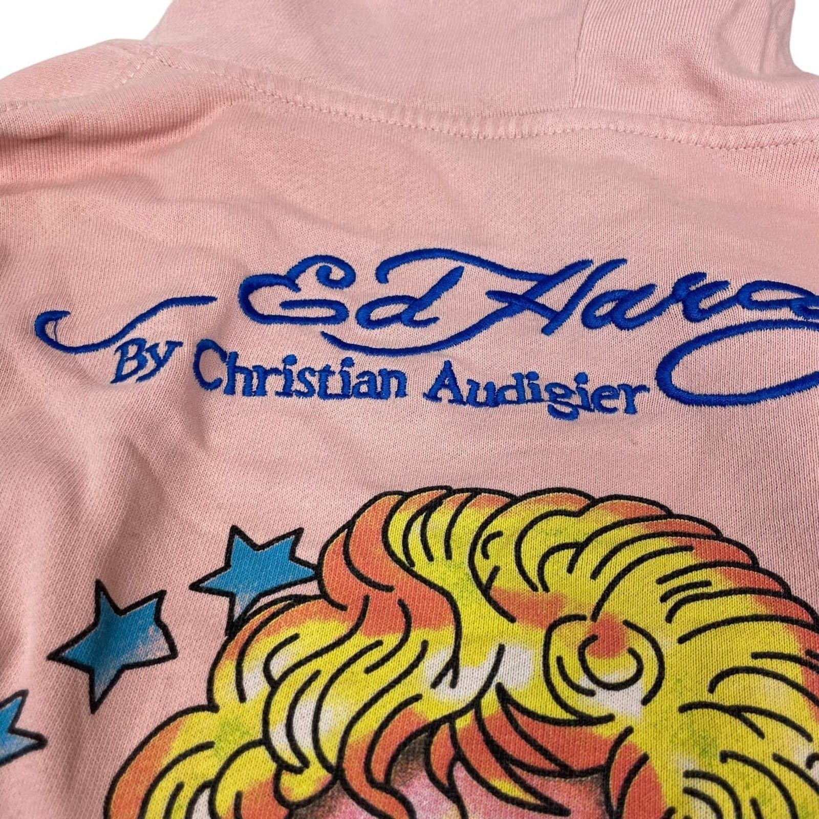 Ed Hardy Ed Hardy Women's Pink Cotton Full Zip Hooded Jacket Medium Size M / US 6-8 / IT 42-44 - 9 Thumbnail