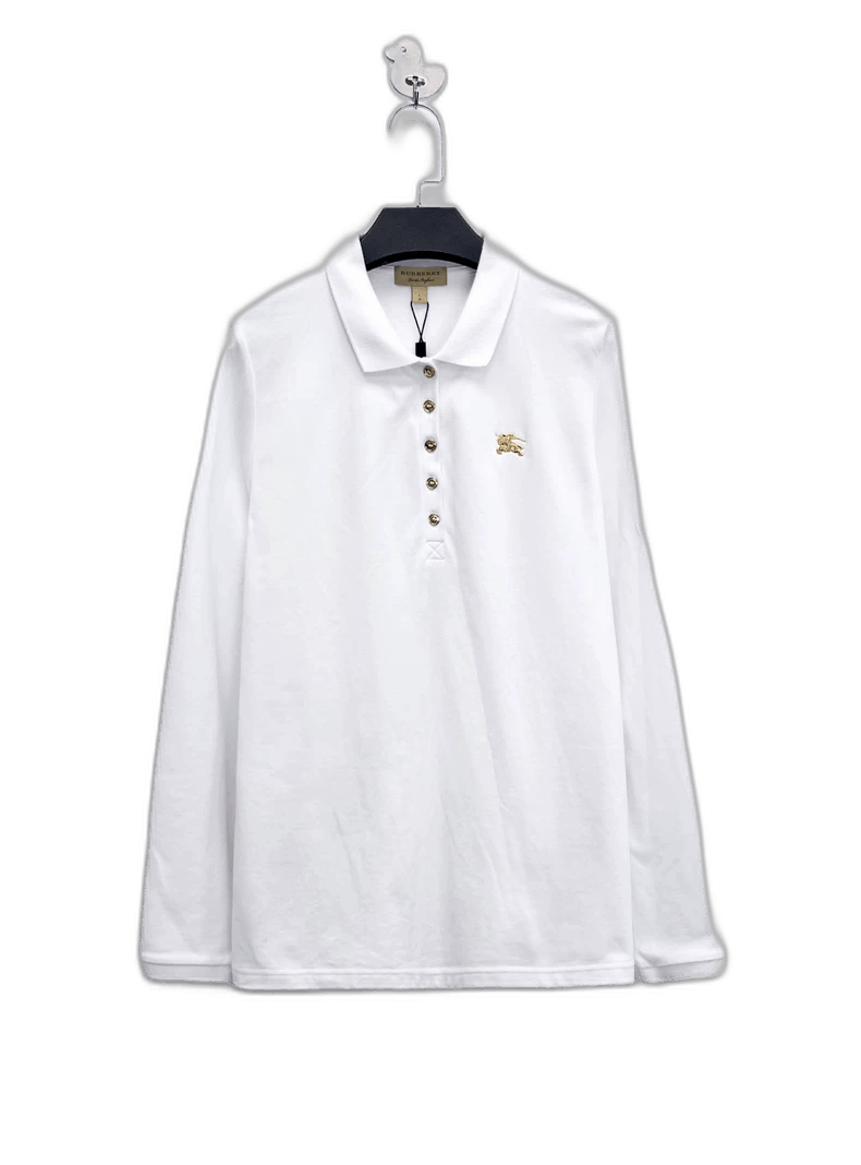 Burberry Burberry Long Sleeve Polo with Knight Logo-yf Size US L / EU 52-54 / 3 - 1 Thumbnail