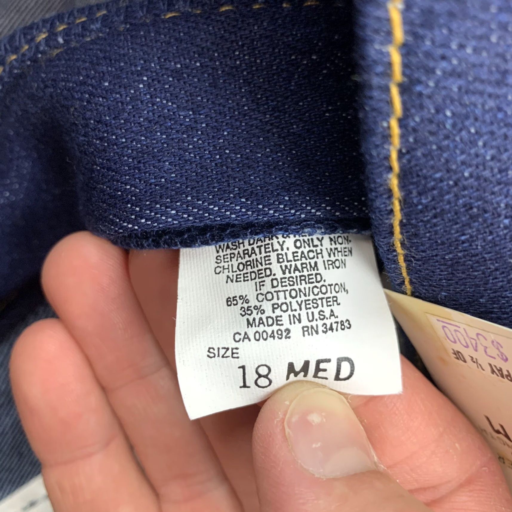 Lee VINTAGE Lee Women’s Jeans 18 Medium Blue Straight Leg 90s American USA Size 40" / US 18 - 4 Thumbnail