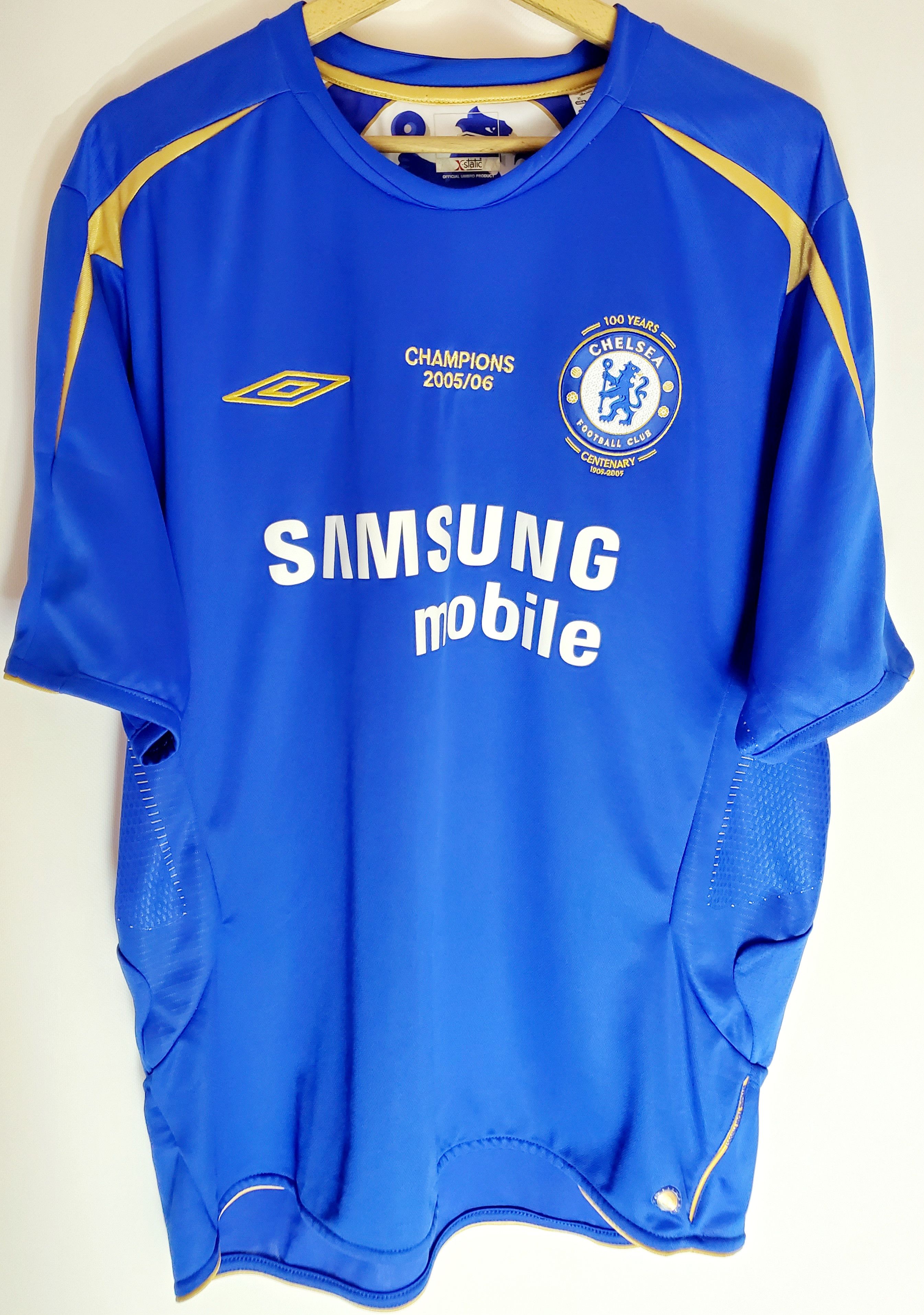 Chelsea Soccer × Umbro × Vintage Chelsea Signed Champions Centenary Home 2005/06 perfect co Size US XL / EU 56 / 4 - 1 Thumbnail