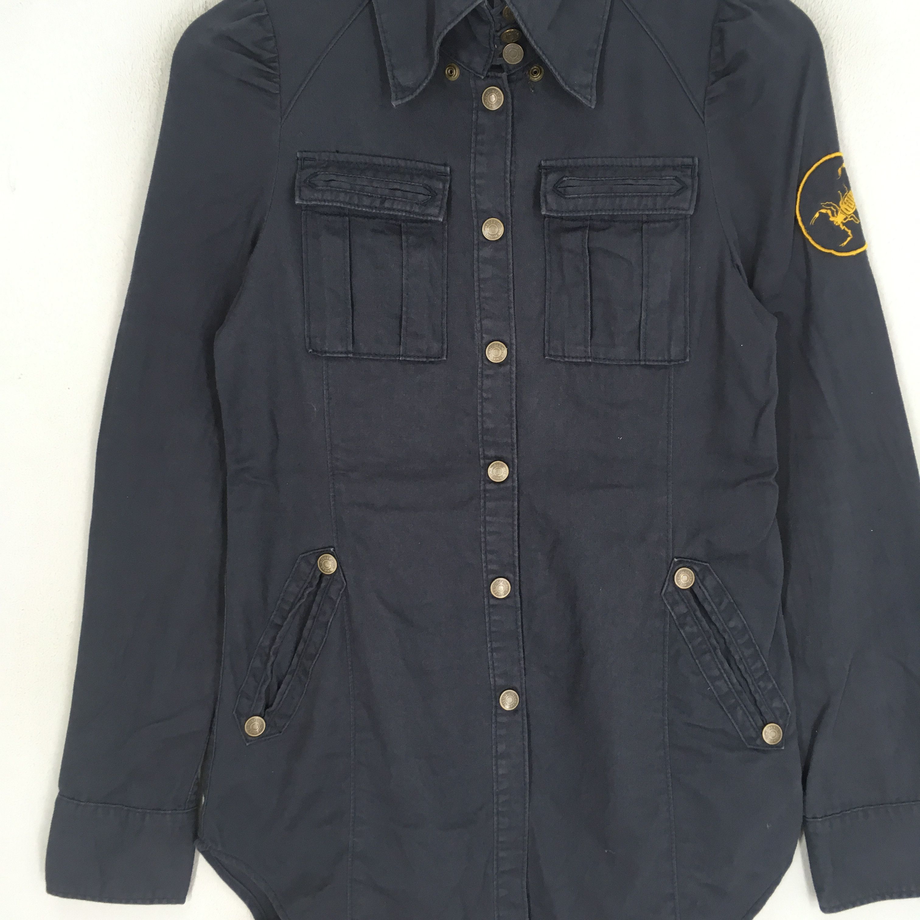 Hysteric Glamour Vintage Hysteric Glamour Japan Blue Shirt Xsmall - 1856 Size US XXS / EU 40 - 4 Thumbnail