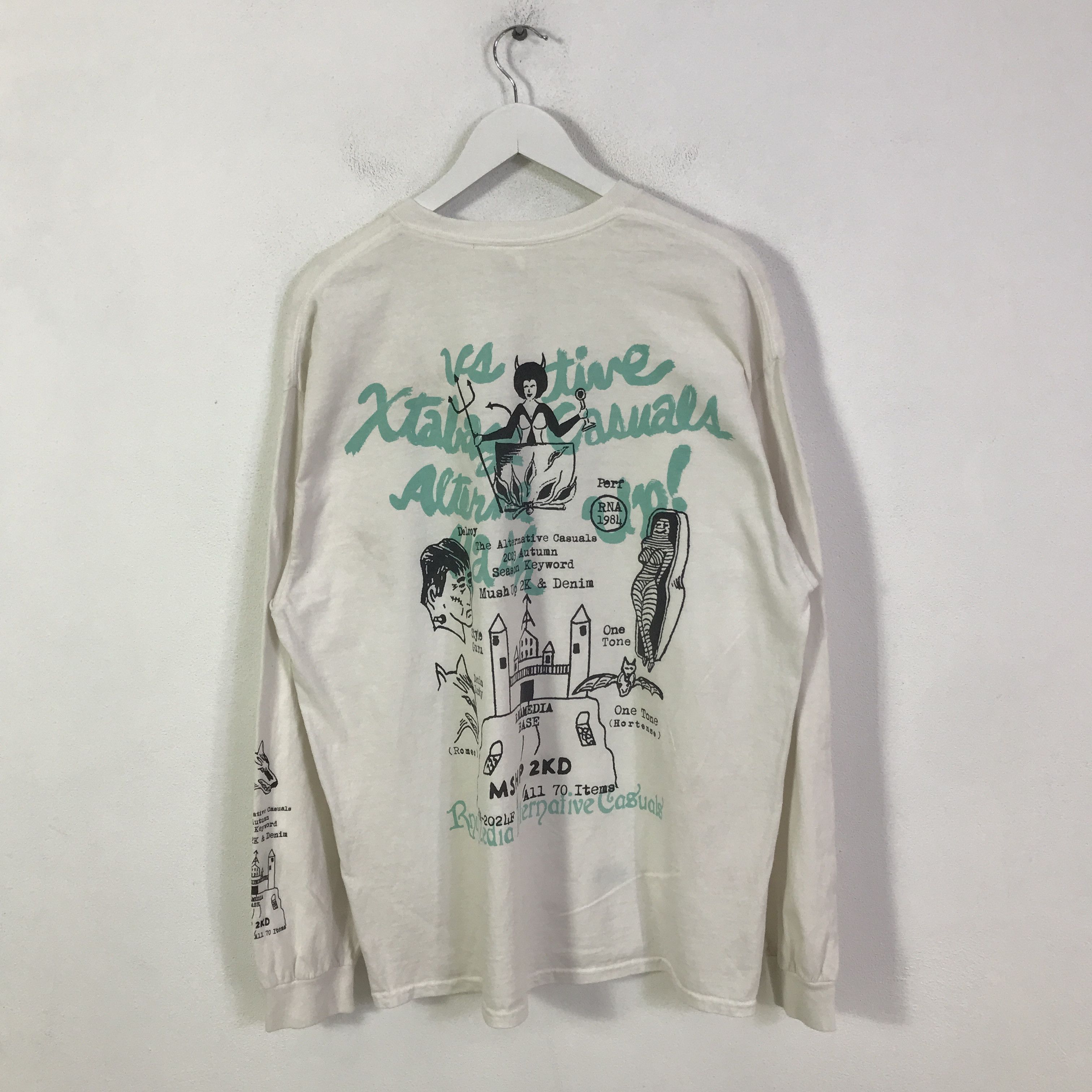Japanese Brand Rna japan alternative 1984 long sleeve t-shirt K117B4 Size US M / EU 48-50 / 2 - 1 Thumbnail