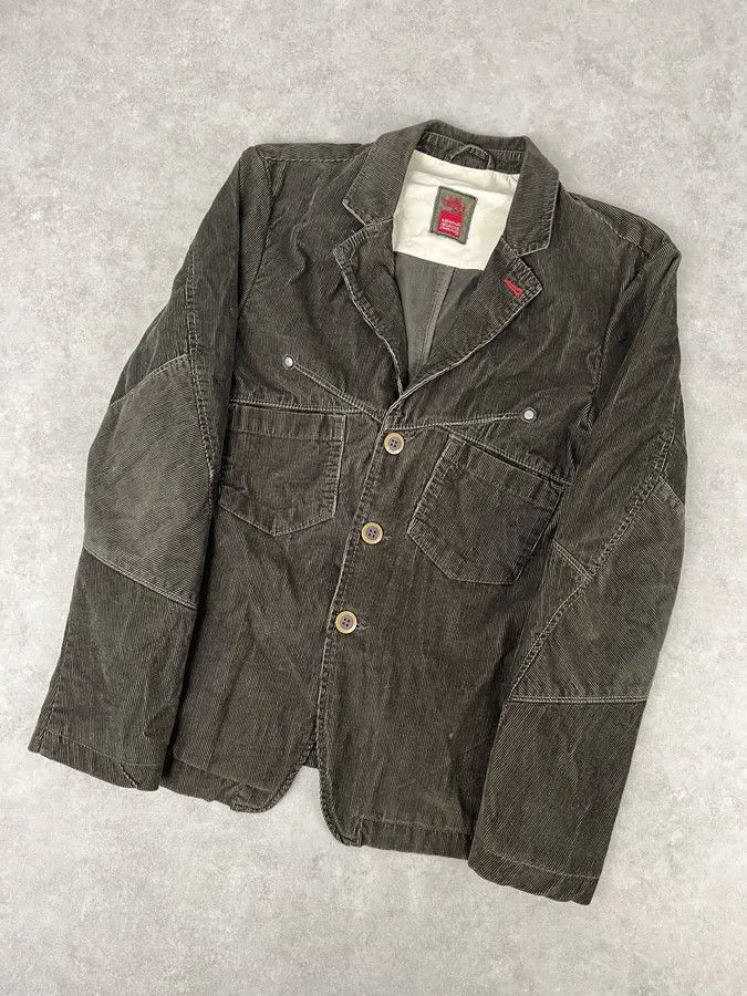 Marithe + Francois Girbaud FW2000 Marithé + François Girbaud Dark Green Corduroy Blazer Jacket Size 44R - 5 Thumbnail