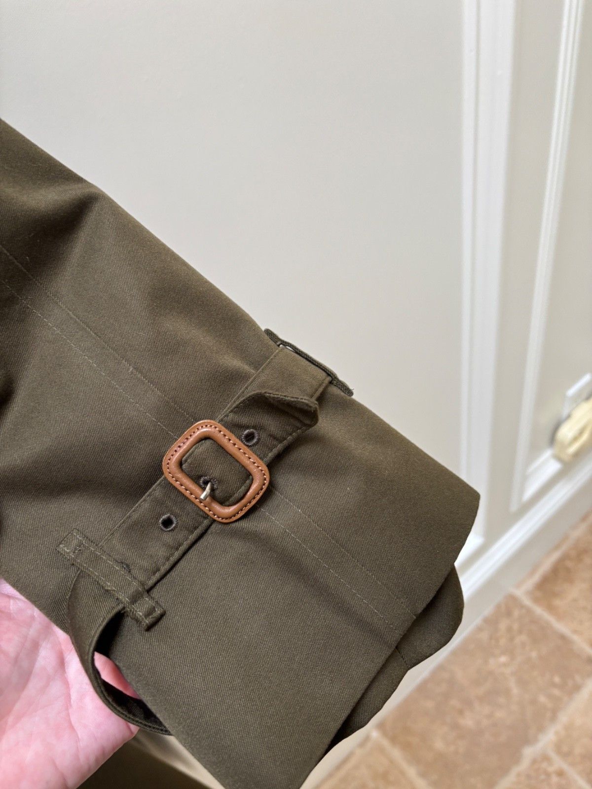 Burberry Rare M46 90s Burberry Trench Coat w/ Green House Check Size US XL / EU 56 / 4 - 12 Thumbnail