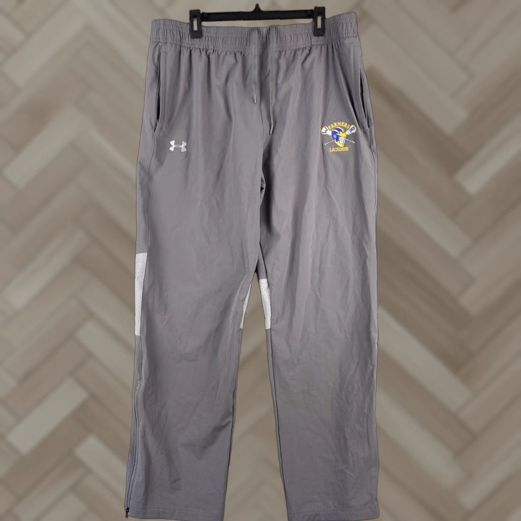 Under Armour Under Armour HeatGear Pants Men's XL Sweatpants Lined Activewear Fleece Gray/Inseam 31 in Size US 36 / EU 52 - 1 Thumbnail