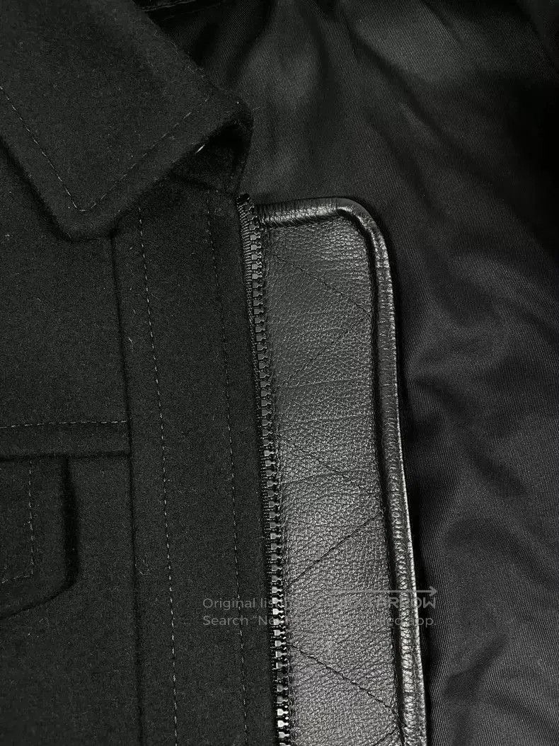 Gucci Gucci Black Wool Leather Trim Jacket. Size US XL / EU 56 / 4 - 6 Thumbnail
