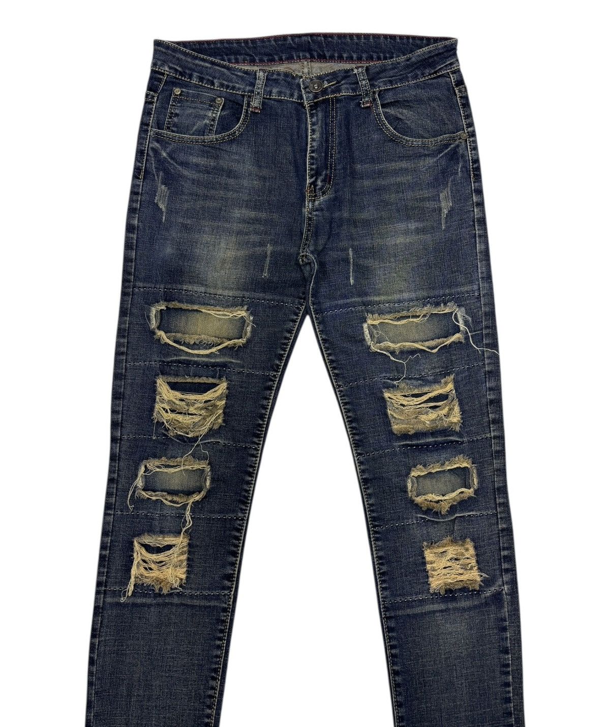 Xander Zhou ZHUO YU DISTRESSED DENIM JEANS Size US 32 / EU 48 - 5 Thumbnail