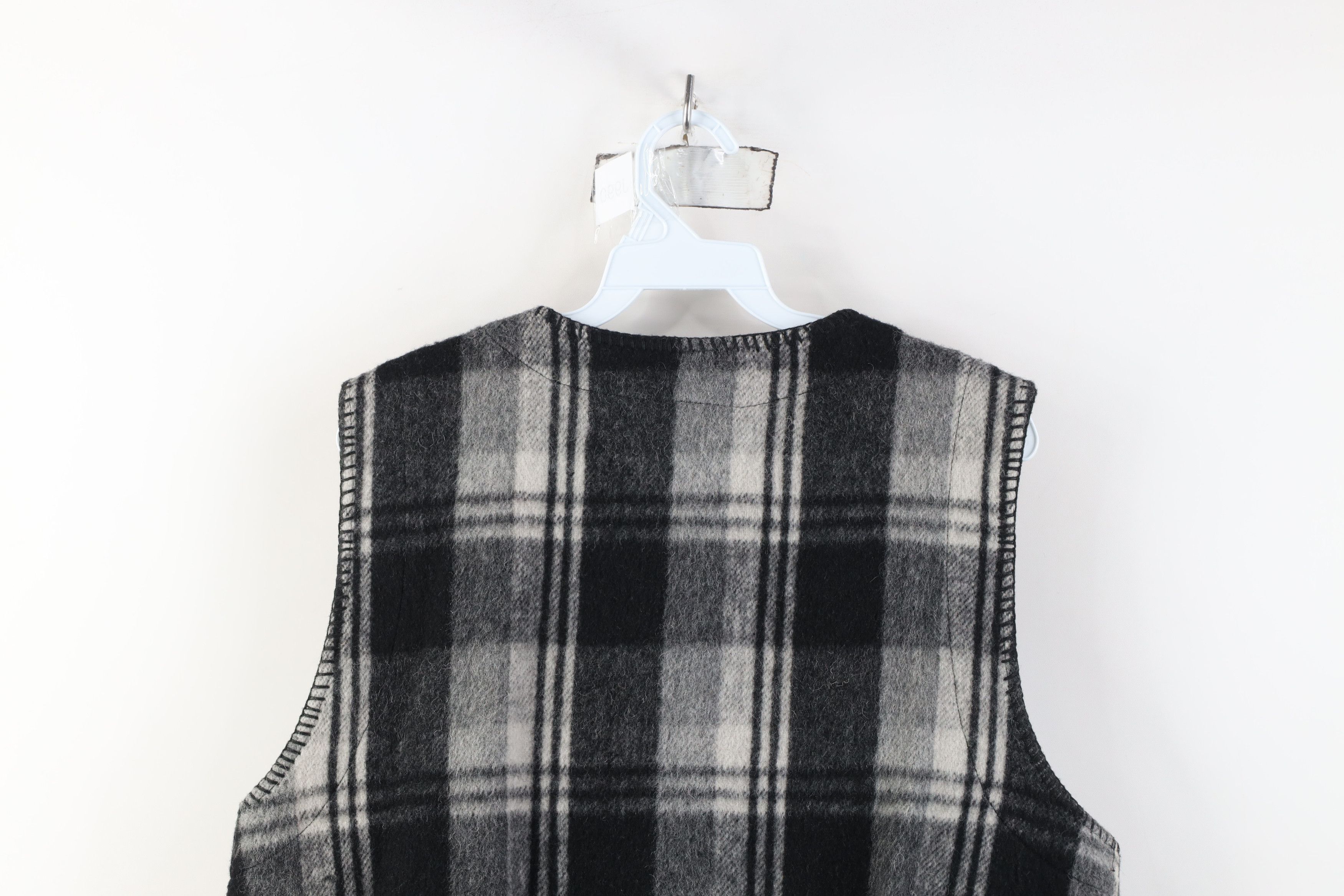 Vintage Vintage 90s Streetwear Mackinaw Wool Blend Vest Jacket Black Size XL / US 12-14 / IT 48-50 - 9 Thumbnail