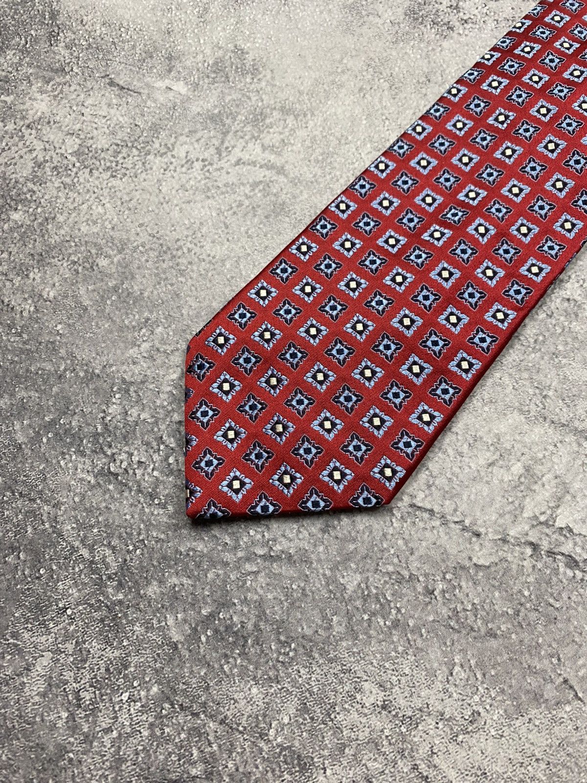 Eton Eton 100% Silk Made in France Tie Luxury Monogram Cravatte Size ONE SIZE - 11 Thumbnail