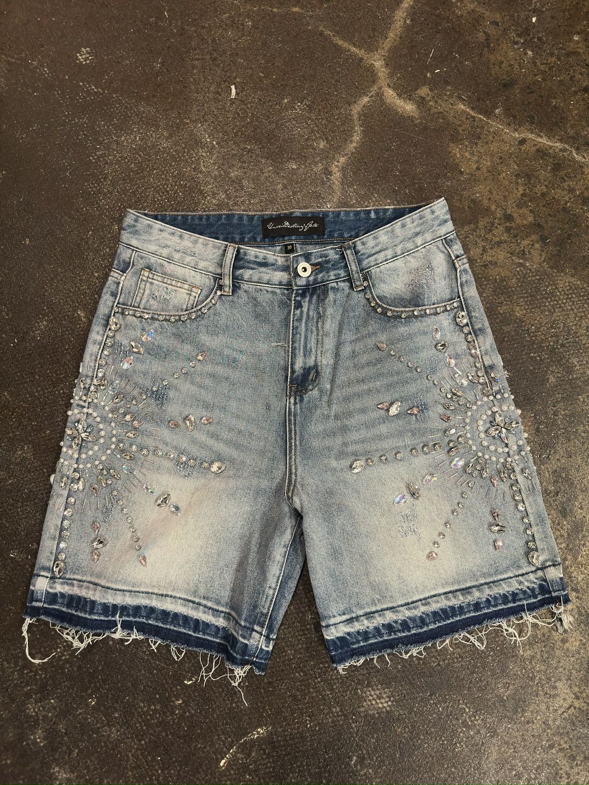 Other Crystal Embellished Jorts Size US 30 / EU 46 - 2 Thumbnail