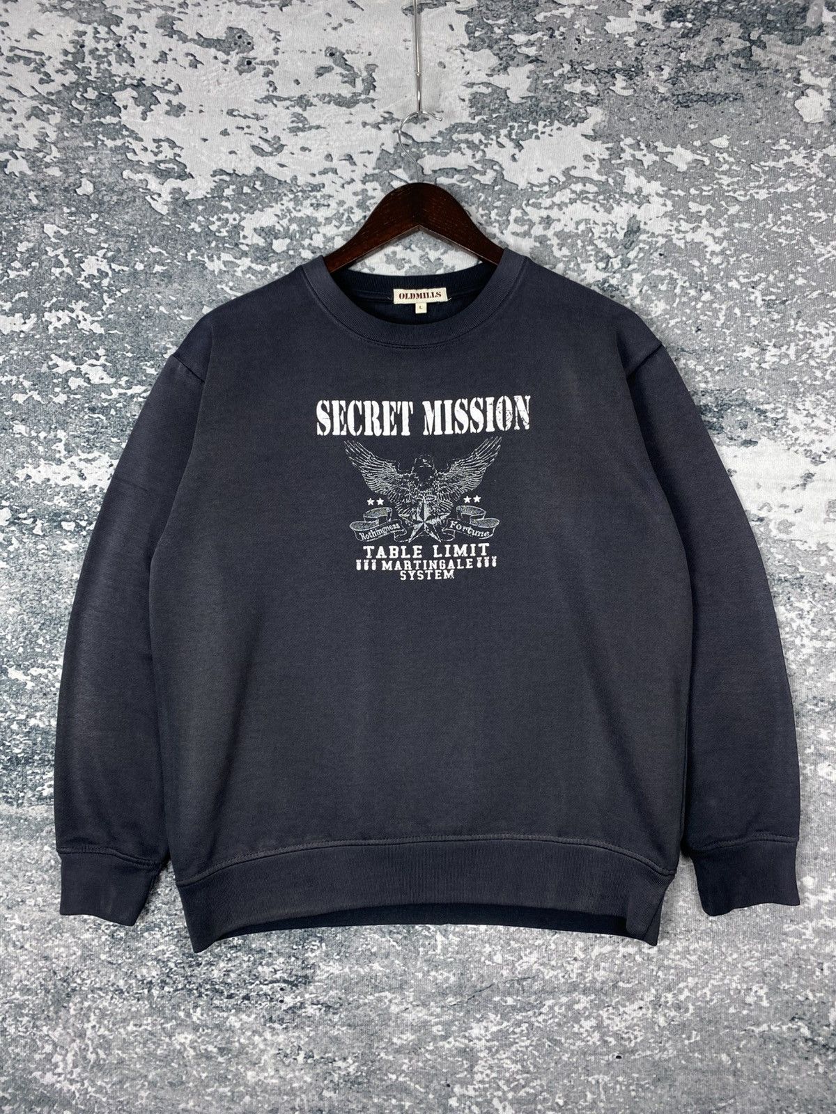 Designer Vintage Old Mills Secret Mission Crewneck Faded Sweatshirts Size US L / EU 52-54 / 3 - 1 Thumbnail