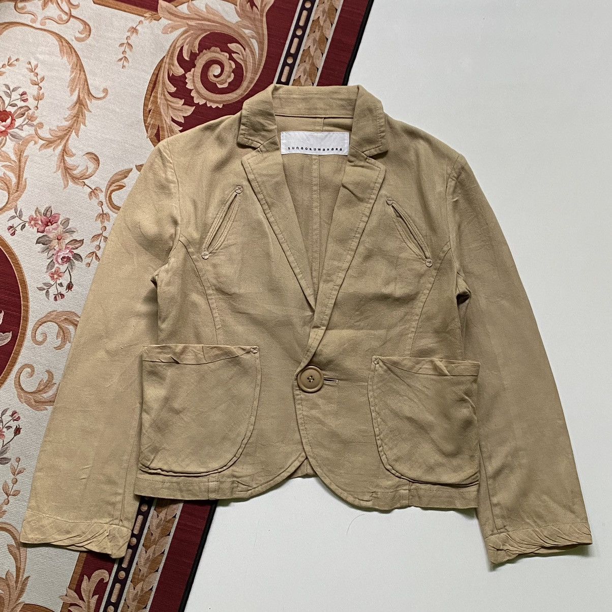 Issey Miyake × Japanese Brand × Vintage RARE❤️‍🔥 Issey Miyake By Sunao Kuwahara Purple Blazers Size 38S - 1 Thumbnail