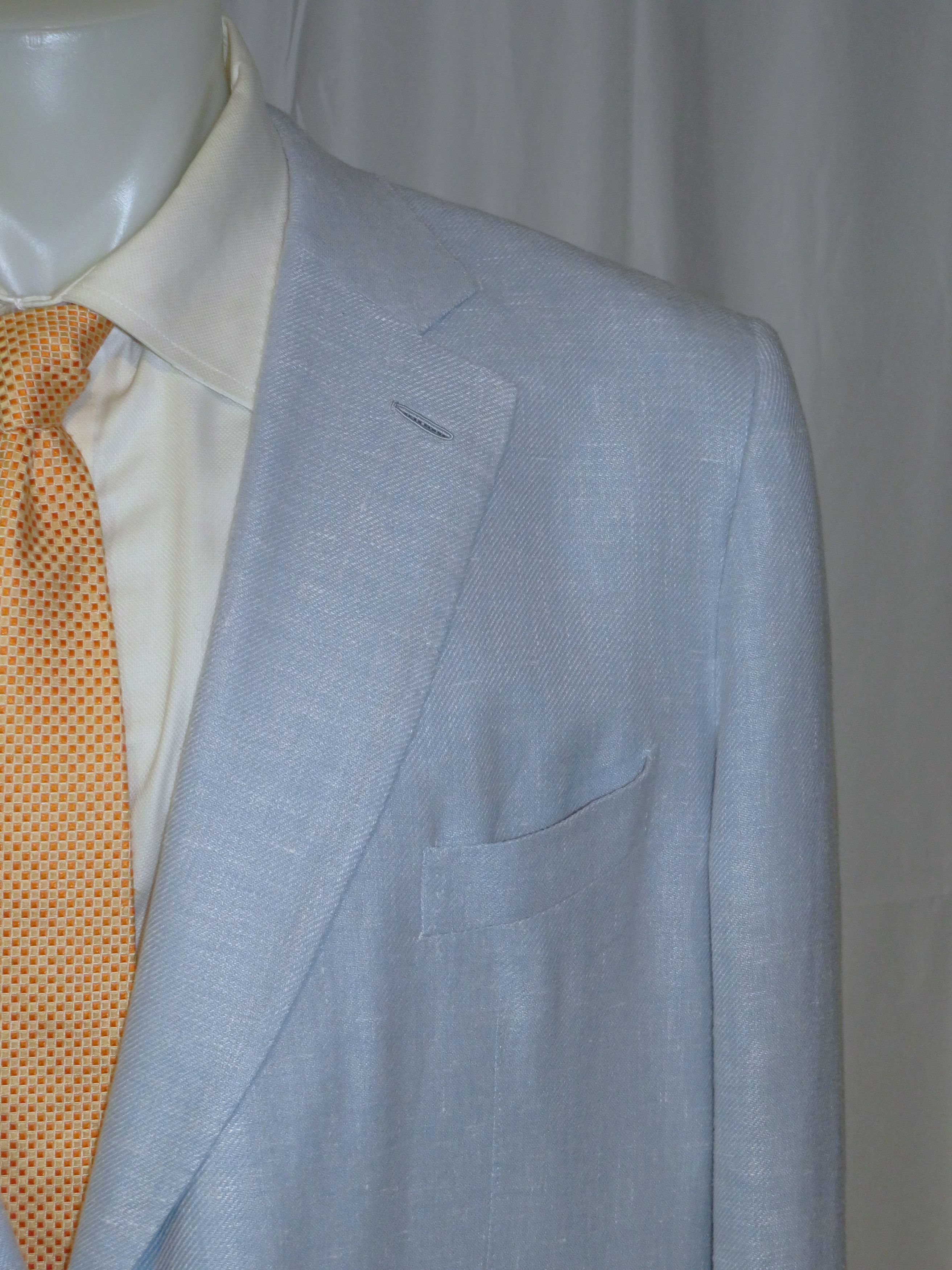 Ermenegildo Zegna Su Misura Couture Seafoam Current Silk Blend Sport Coat 50R Size 50R - 3 Thumbnail