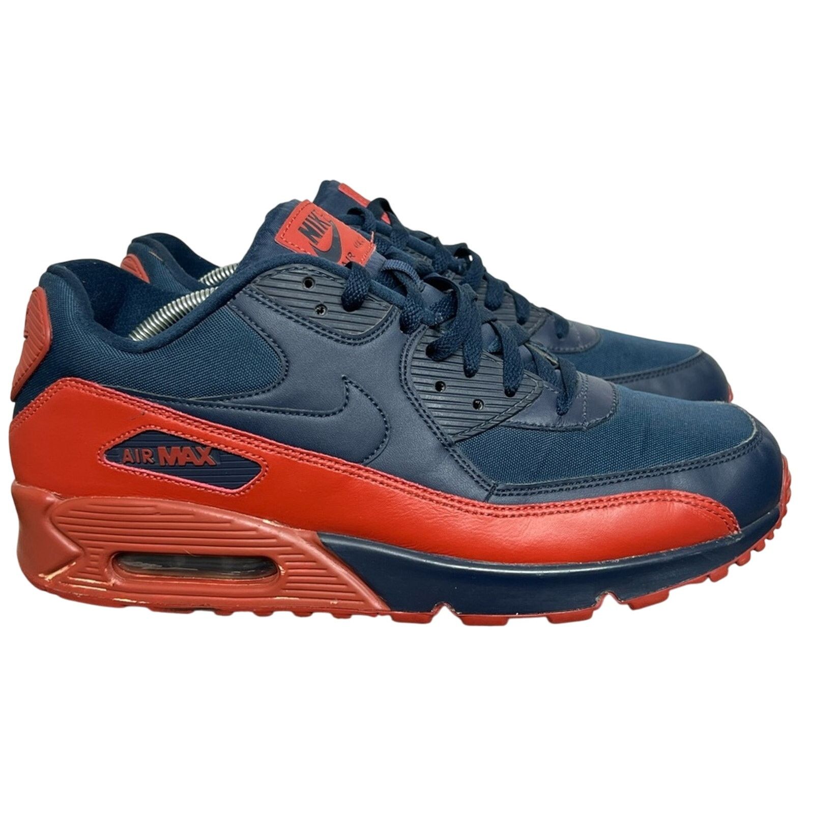 Nike Nike Air Max 90 Essential Obsidian Navy Orange Mars Stone Size US 12 / EU 45 - 4 Thumbnail