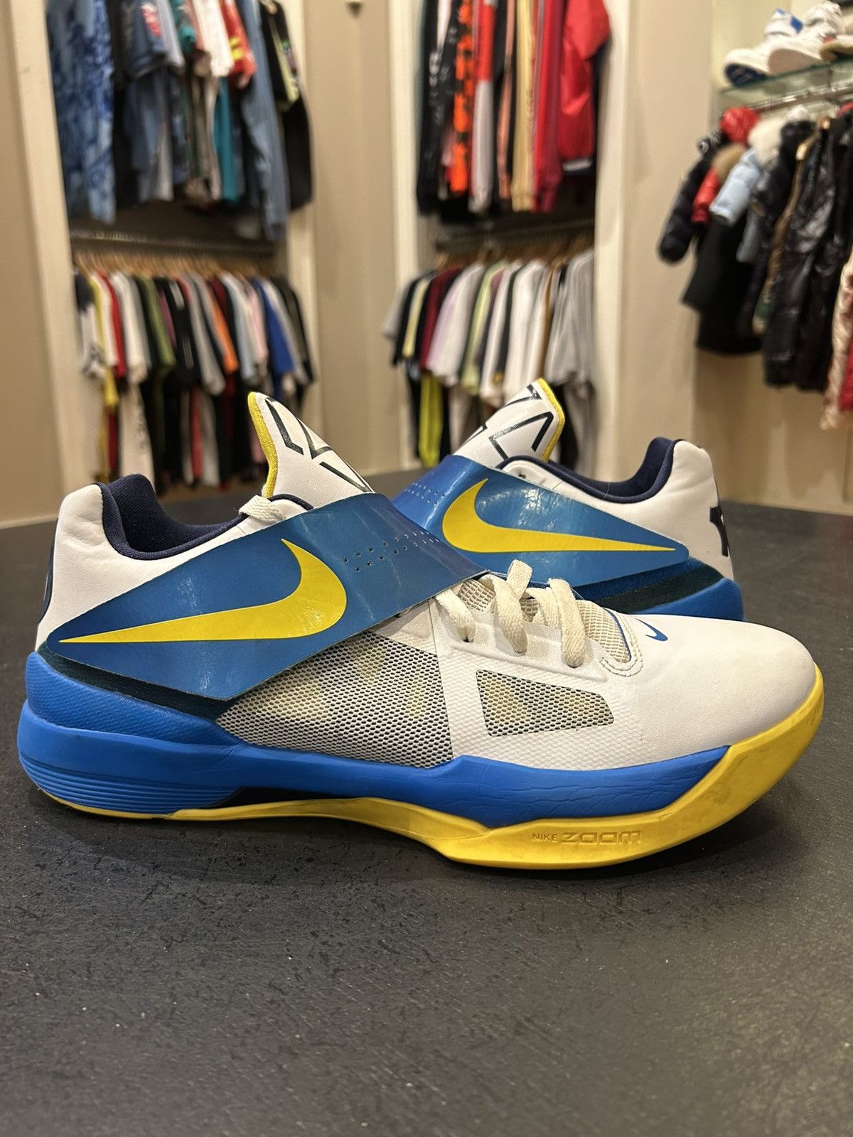 Nike KD4 ‘Tour Yellow Photo Blue’ Size US 12 / EU 45 - 1 Thumbnail