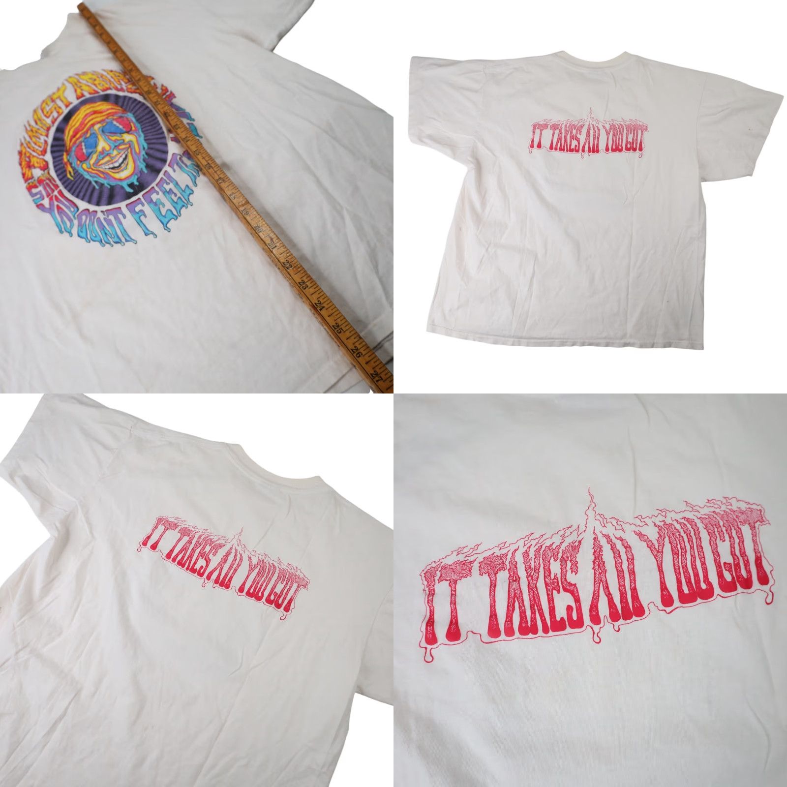 Vintage VINTAGE Grateful Dead Fire on the Mountain Lyrics Graphic T Shirt Size US XL / EU 56 / 4 - 9 Thumbnail