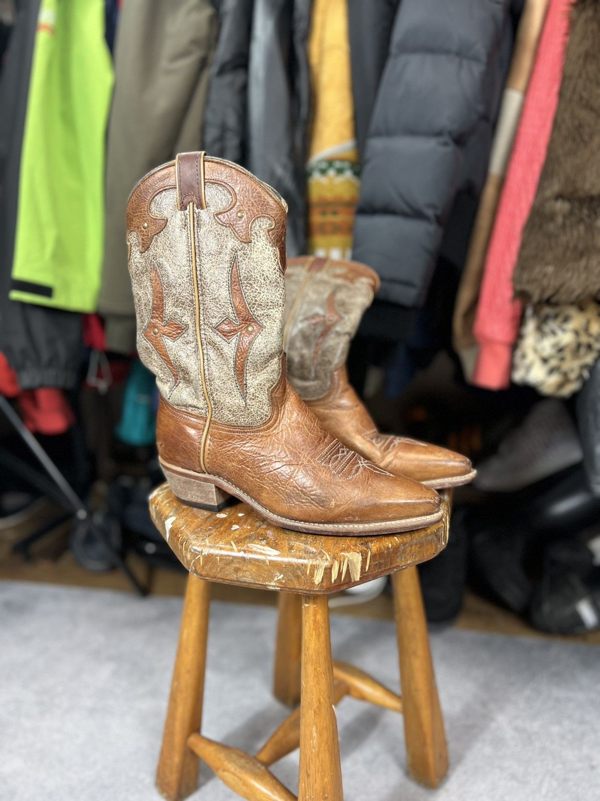 Other MOTO WESTERN GUIDI BUFFALO STYLE LEATHER BOOTS 90s Size US 9 / EU 42 - 2 Thumbnail