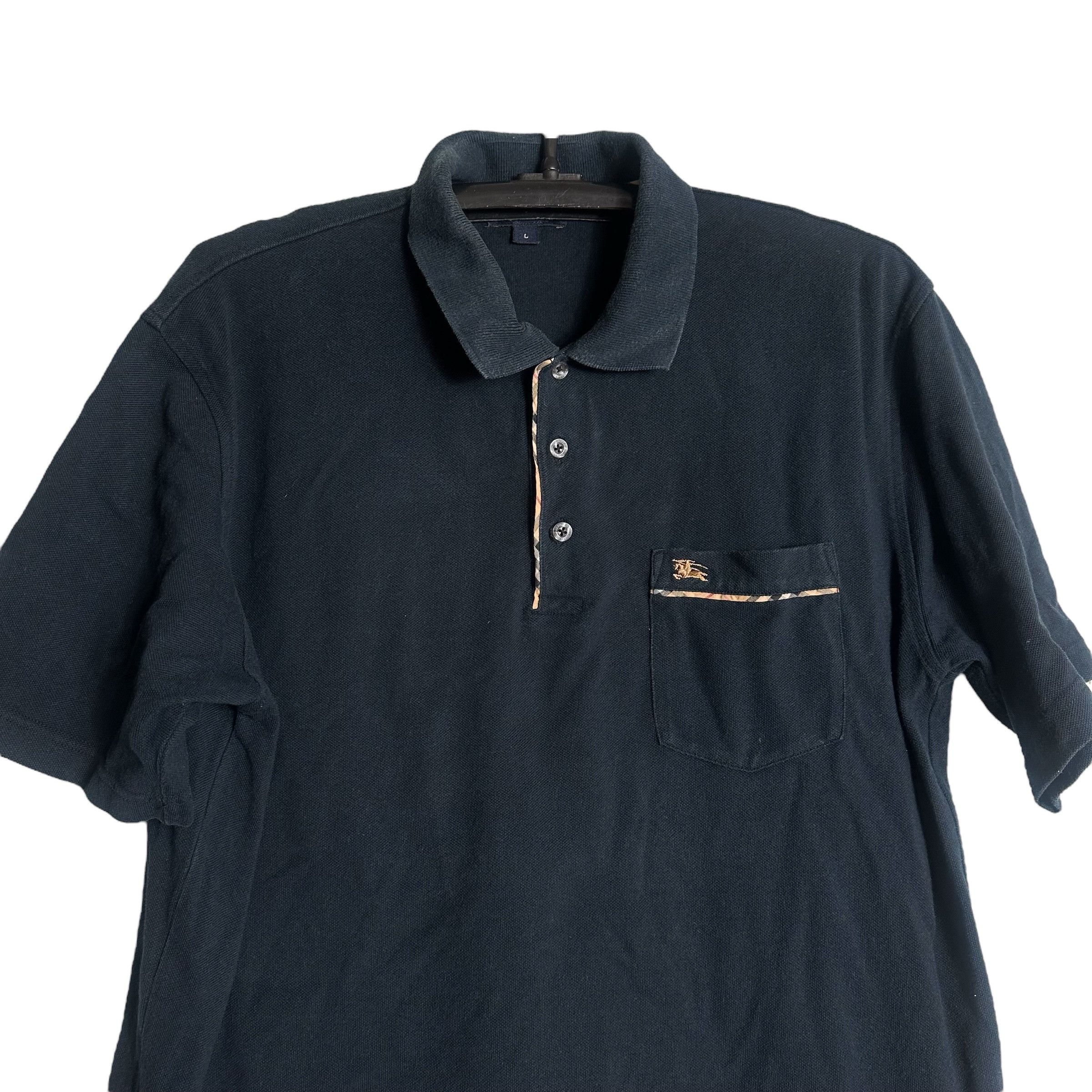 Burberry × Designer × Vintage 🔥RARE🔥Vintage Burberry London Nova Check Polo Shirt Size US L / EU 52-54 / 3 - 2 Thumbnail