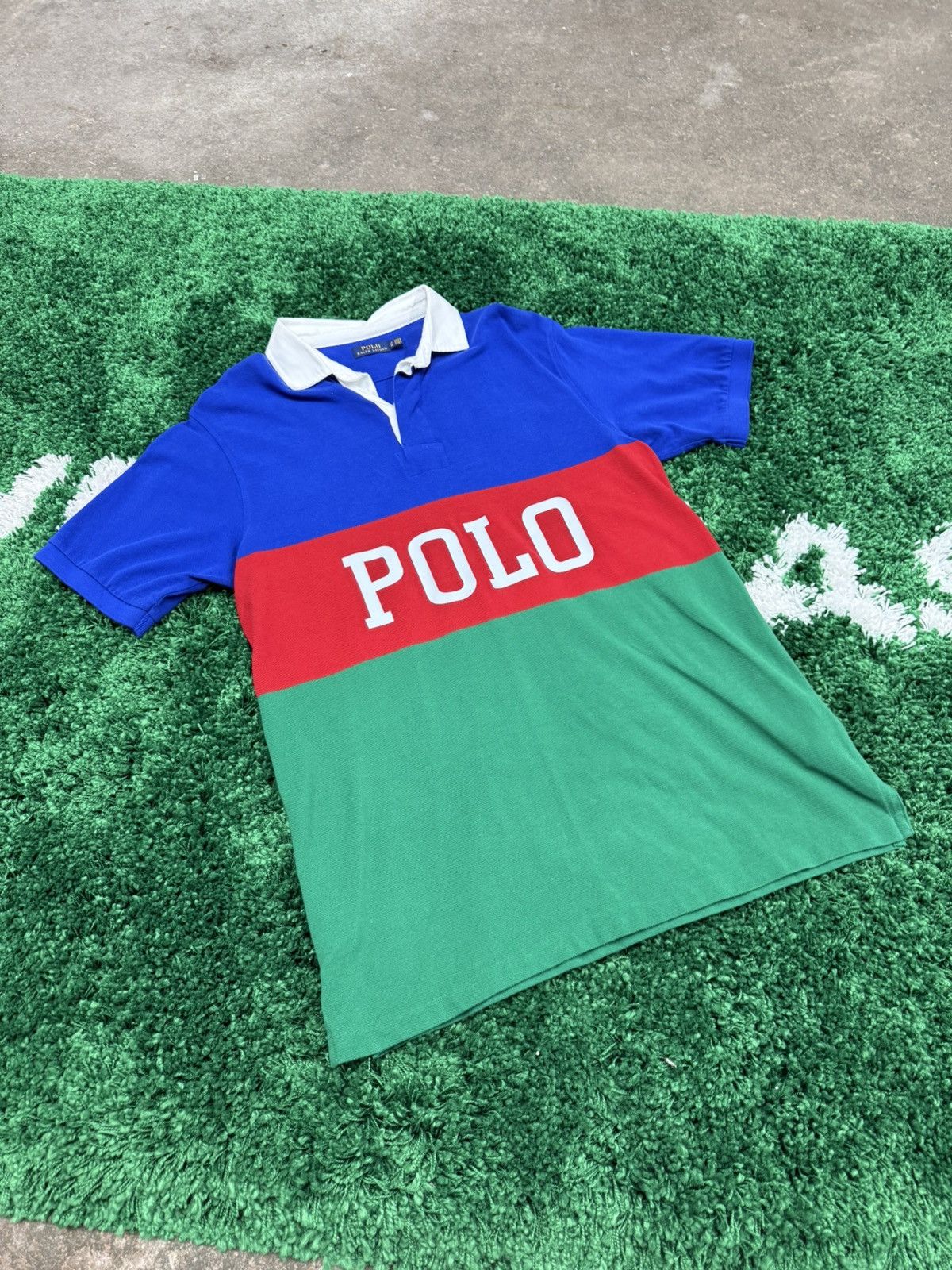 Polo Ralph Lauren Polo Ralph Lauren Color Block " POLO " Retro Classic Large Size US L / EU 52-54 / 3 - 1 Thumbnail