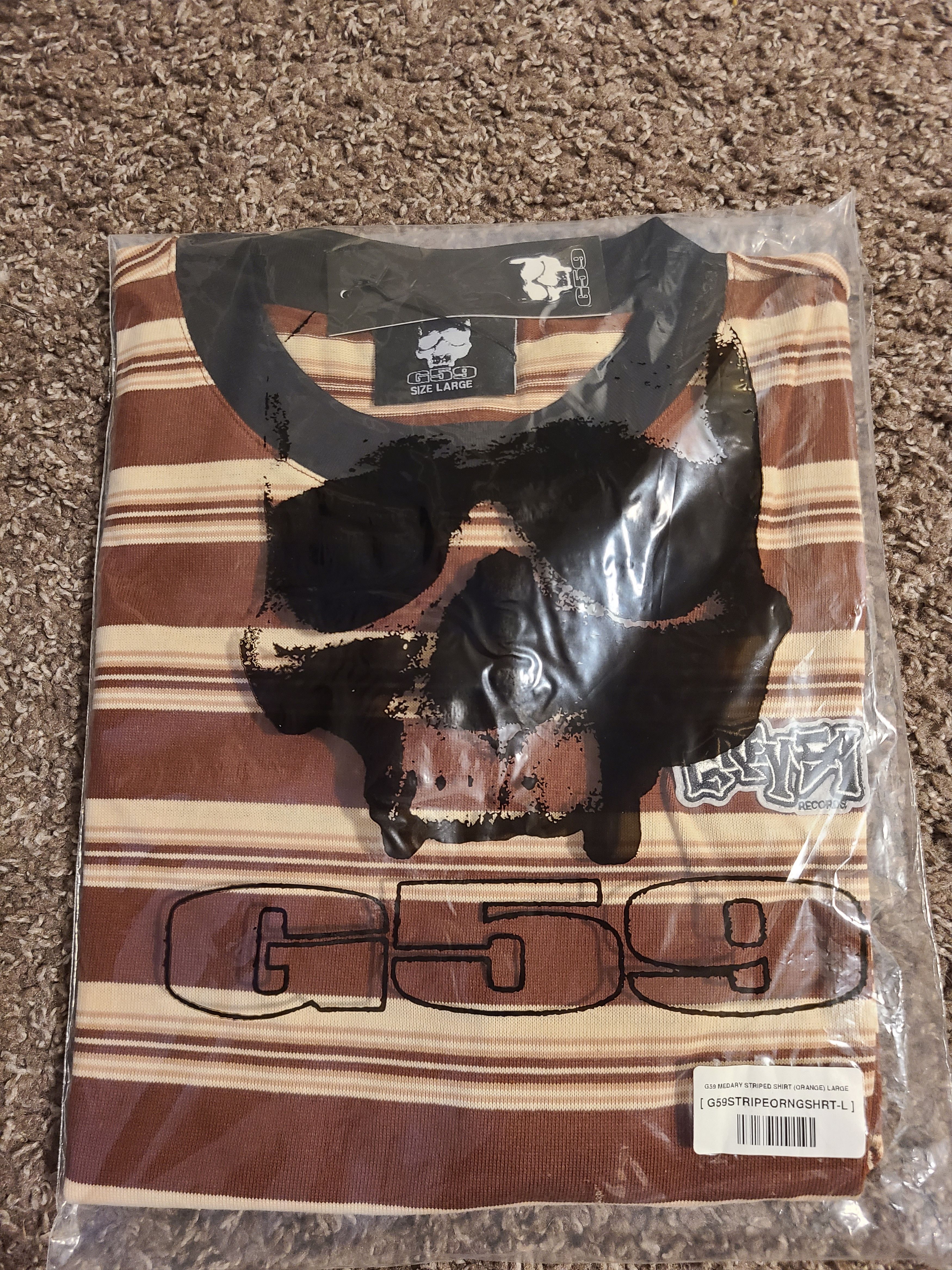 G59 Records G59 Striped Shirt - Orange Size US L / EU 52-54 / 3 - 1 Thumbnail