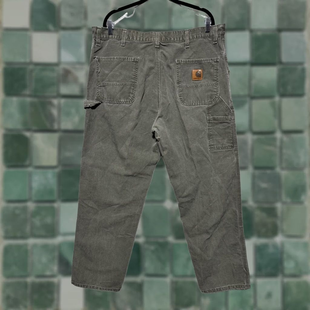 Carhartt VINTAGE Carhartt Pants Carpenter B11 Dungaree Fit 41x31 Green Mens Regular Canvas Cotton Relaxed 42 Waist 32 Inseam Size US 42 / EU 58 - 1 Thumbnail
