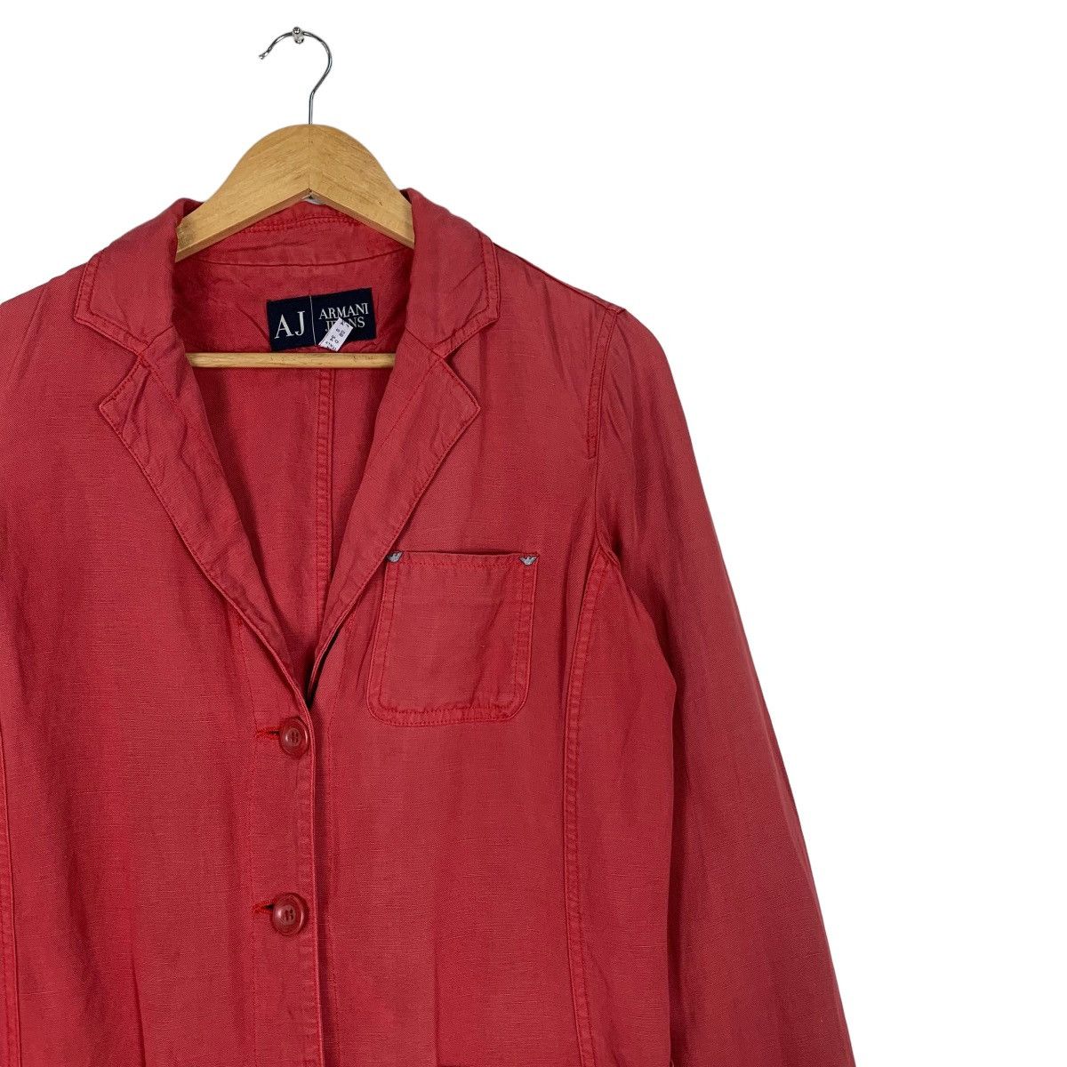 Armani ARMANI JEANS Red Casual Jacket #1171-C54 Size S / US 4 / IT 40 - 4 Thumbnail