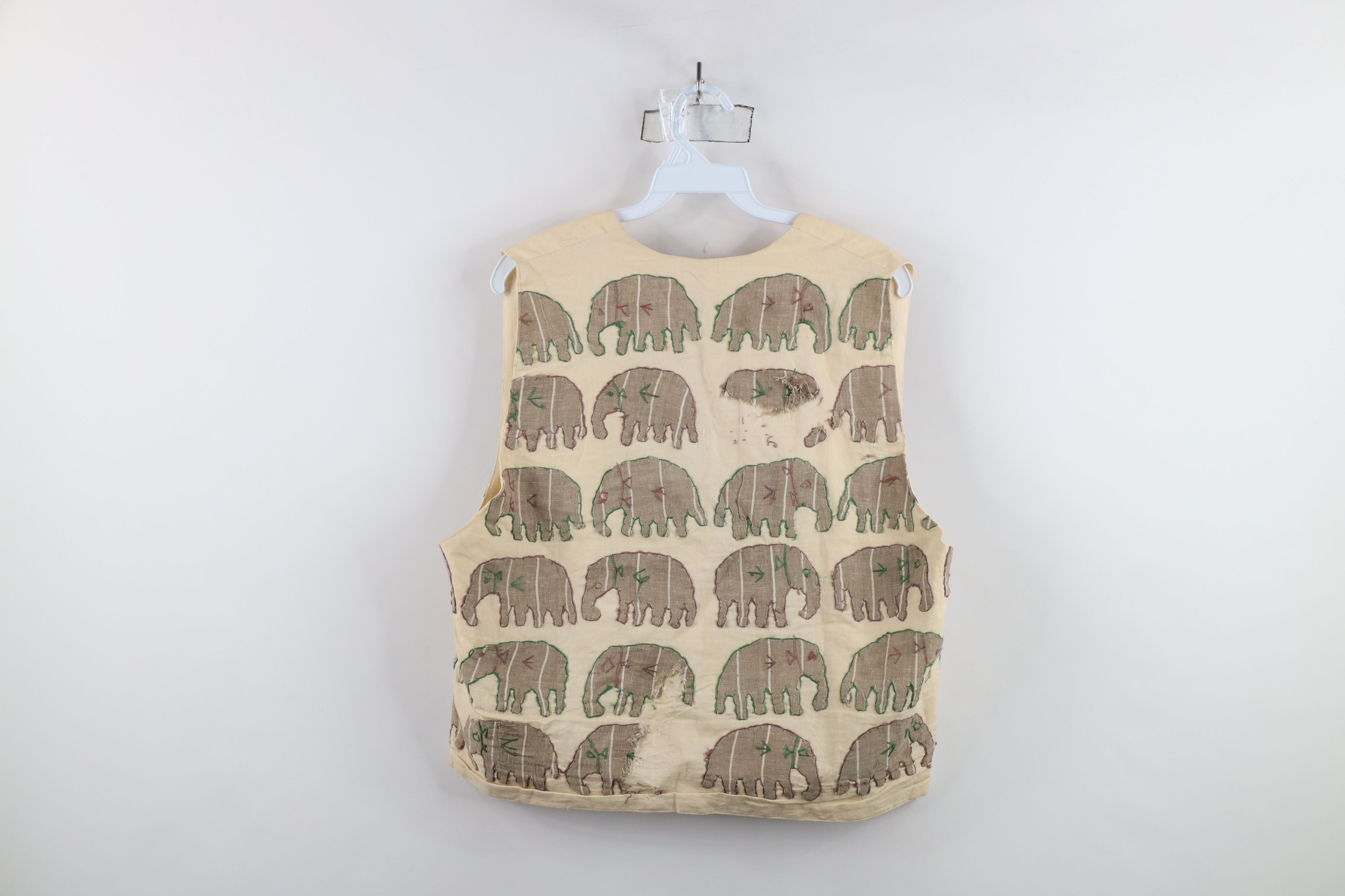 Vintage Vintage 70s Streetwear Distressed Elephant Patch Vest Jacket Size M / US 6-8 / IT 42-44 - 12 Thumbnail
