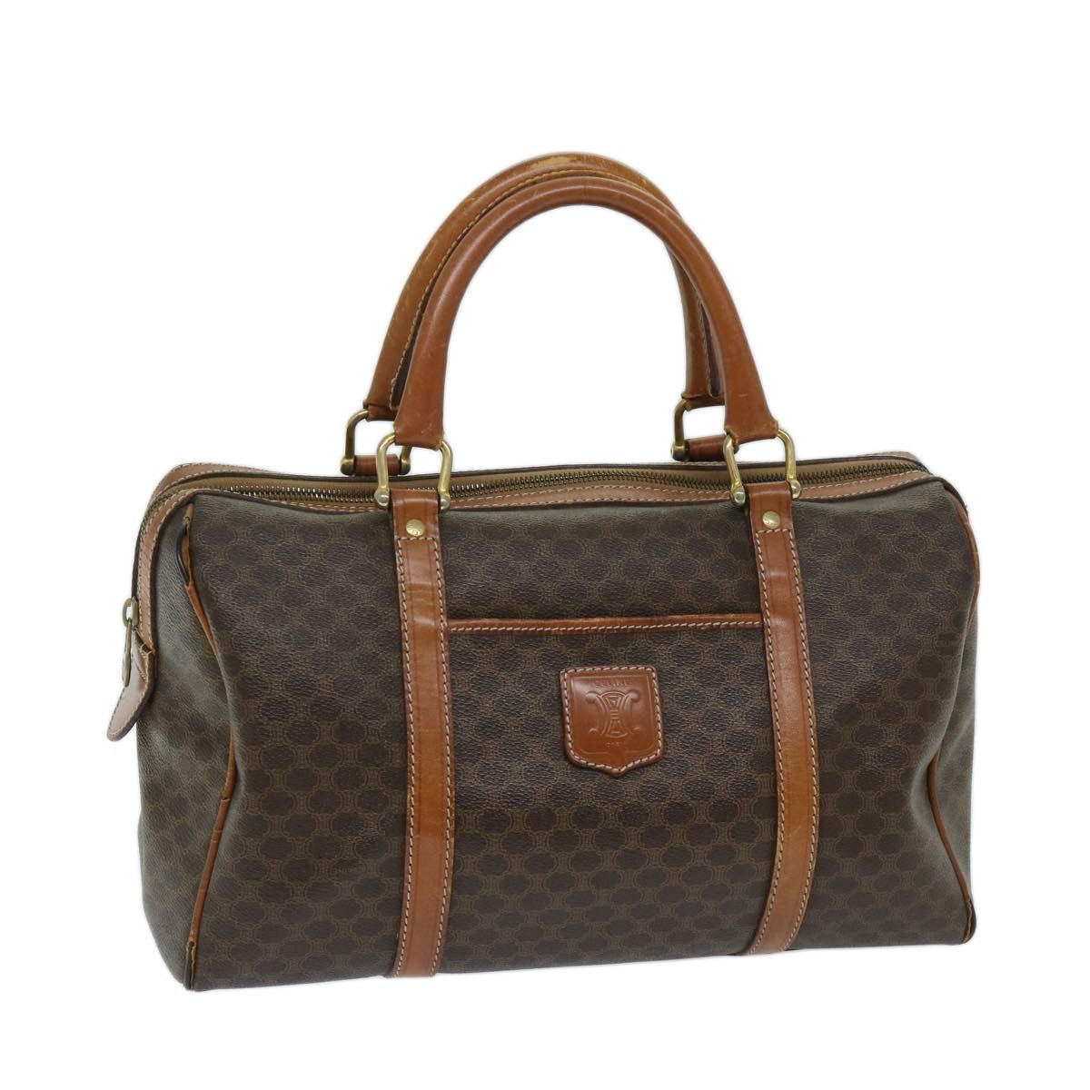 Celine CELINE Macadam Canvas Boston Bag Pvc Brown Size ONE SIZE - 1 Thumbnail