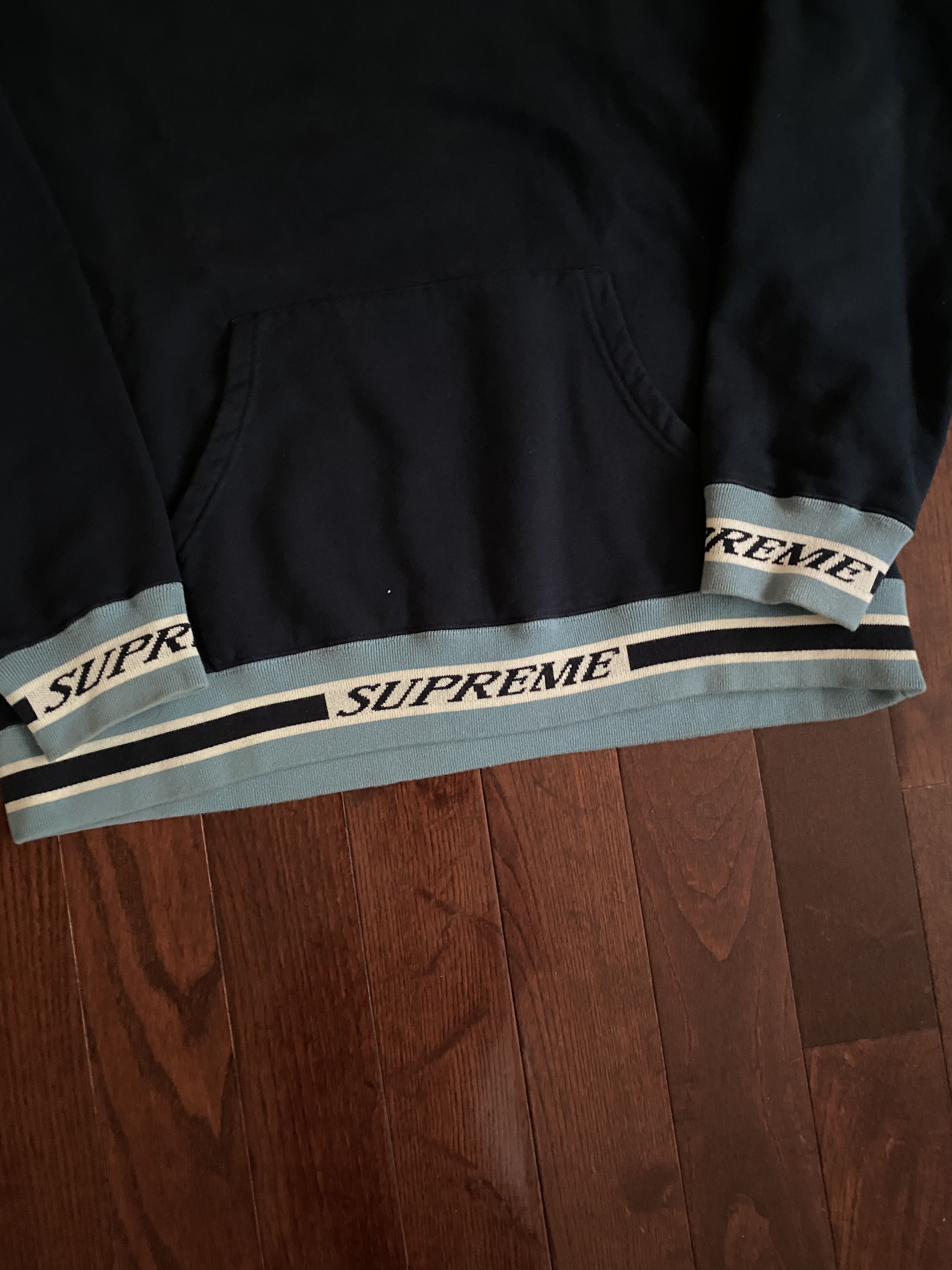 Supreme Striped Rib Hooded Sweatshirt FW18 Size US L / EU 52-54 / 3 - 3 Thumbnail