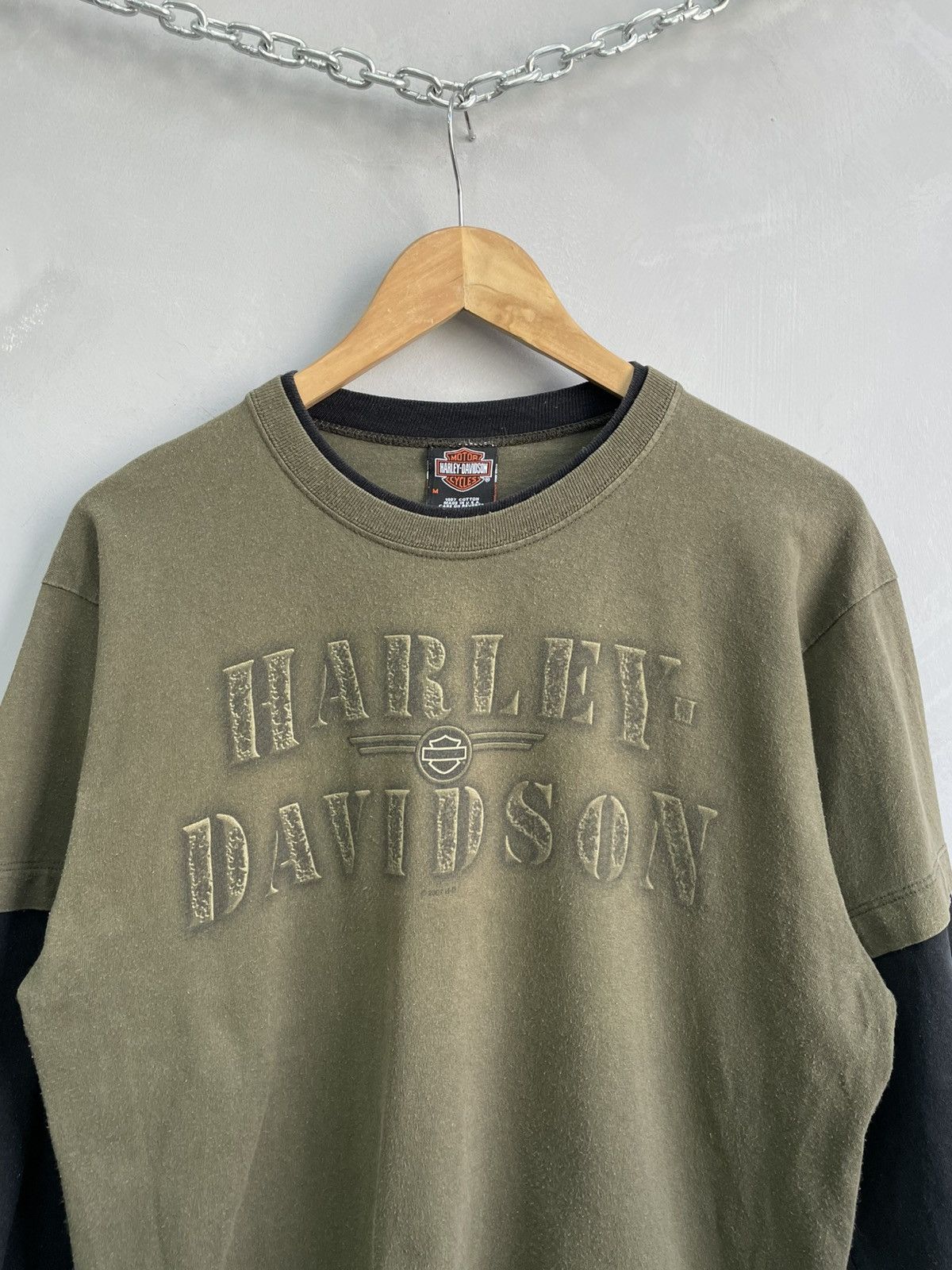 Harley Davidson Rare harley davidson skull longsleeve 90s 3d emblem Size US M / EU 48-50 / 2 - 3 Thumbnail