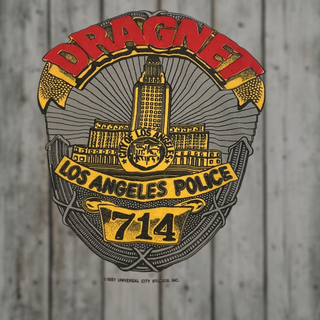 Vintage VINTAGE Dragnet Promo Movie T Shirt Men Medium 1987 Dan Aykroyd Tom Hanks USA White 80s Graphic Tee Mens Size US M / EU 48-50 / 2 - 1 Thumbnail