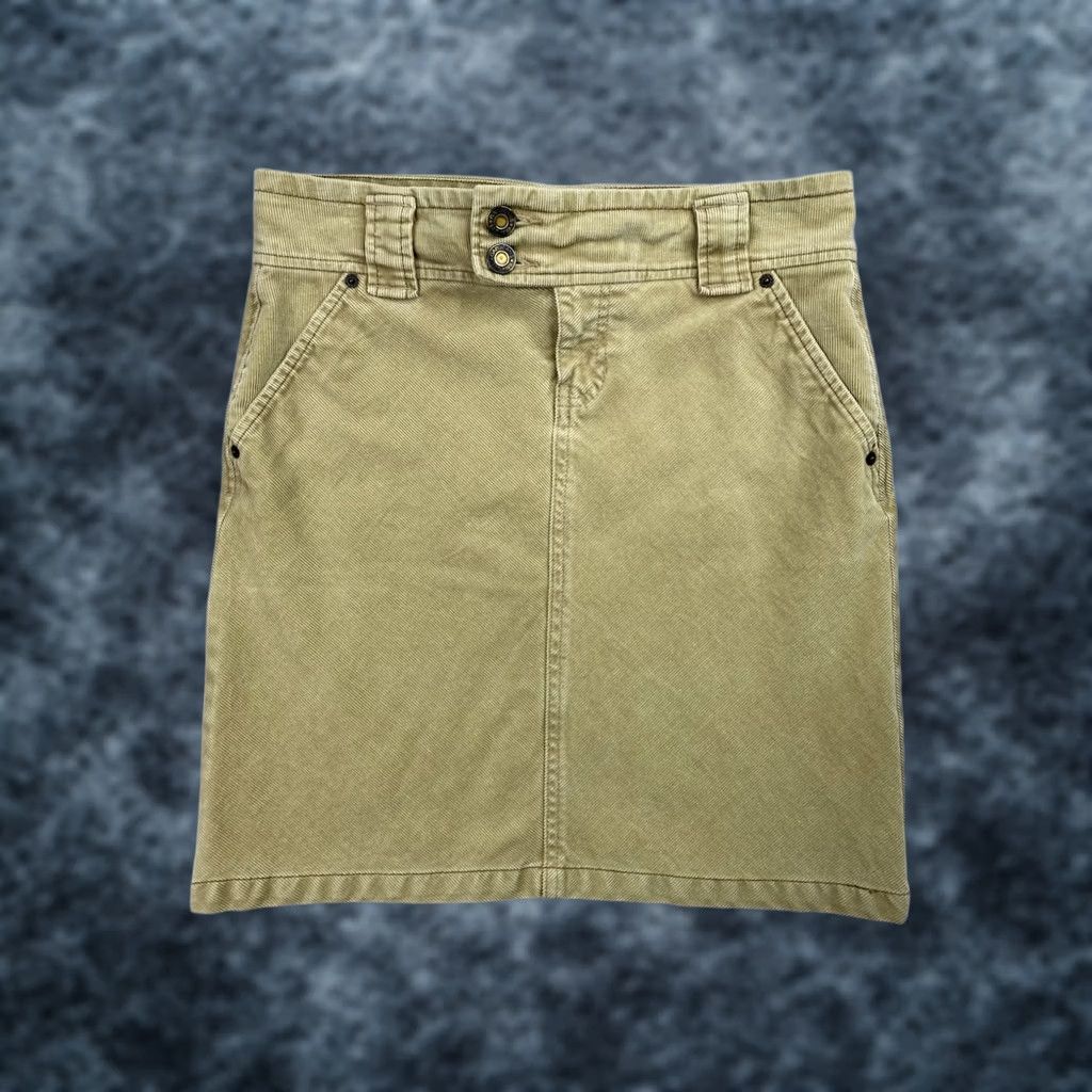 Gap VINTAGE Gap Corduroy Mini Skirt Sz 2 Tan Brown Casual Preppy 2000s Women Short Skirt Mens Womens Girls Size 26" / US 2 / IT 38 - 1 Thumbnail