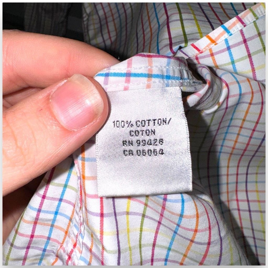 BUGATCHI Bugatchi Uomo Technicolor Check Shaped-Fit Dress Shirt 15 M Size US M / EU 48-50 / 2 - 9 Thumbnail