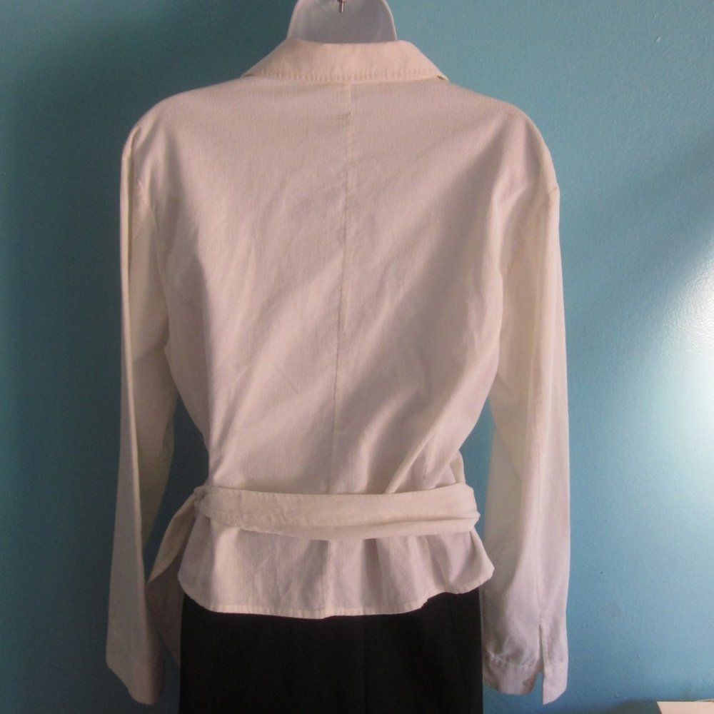 La Ligne La Ligna Ivory Corduroy Wrap Blouse Size 42 Size M / US 6-8 / IT 42-44 - 8 Thumbnail