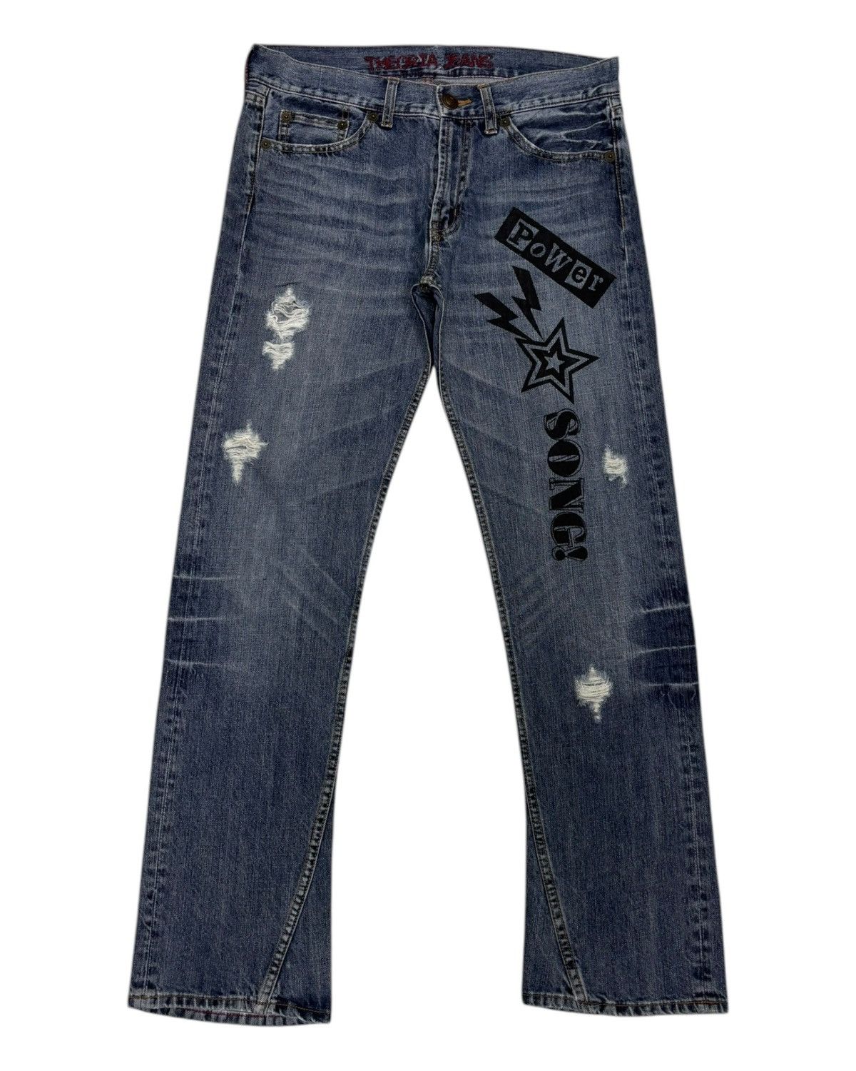 Japanese Brand × Theory 💥Vintage Y2K Punk Jeans Slim Bootcut Flare Theoria Jeans Size US 33 - 7 Thumbnail