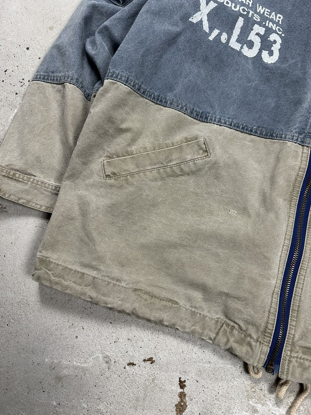 Big Star × Vintage Vintage 90s Big Star Chore Jacket Coat Washed Denim Utility Size US L / EU 52-54 / 3 - 3 Thumbnail