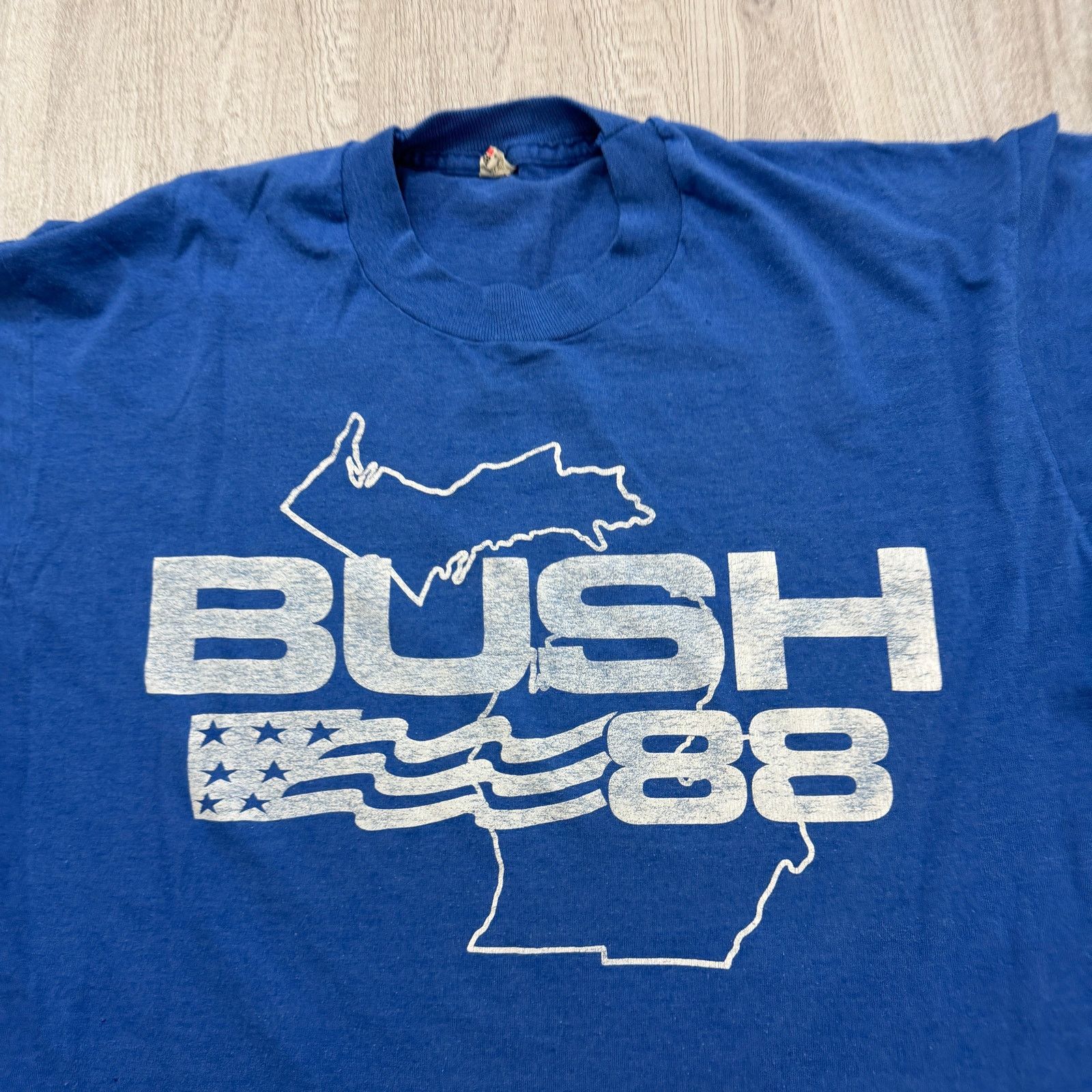Vintage Vintage George Bush Presidential Race Shirt XL Blue 1988 Size US XL / EU 56 / 4 - 4 Thumbnail