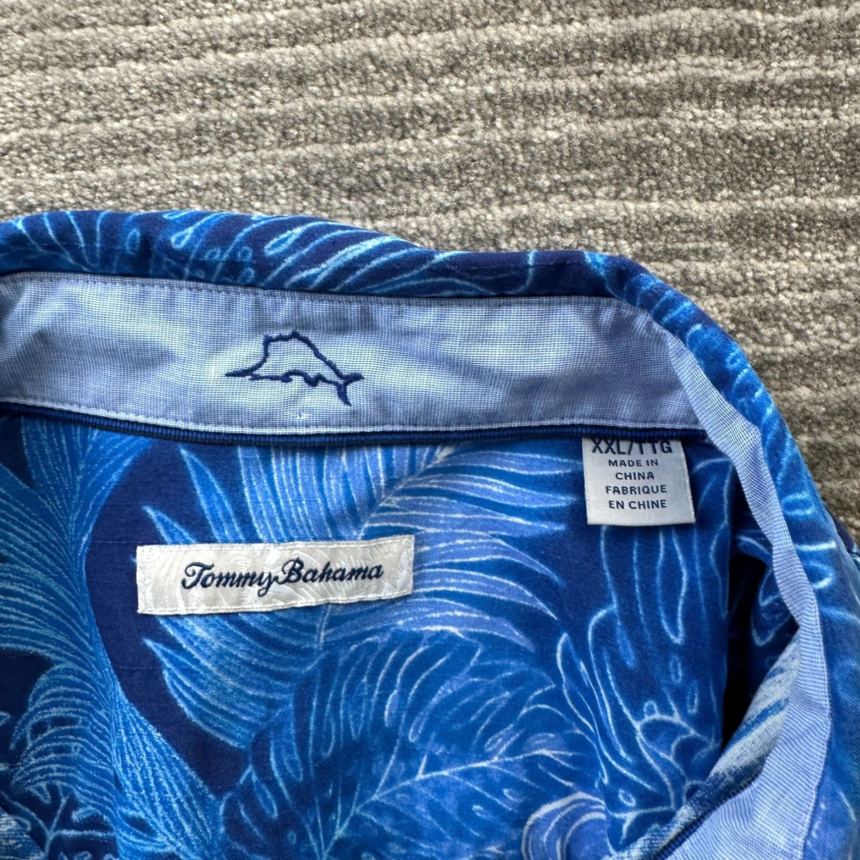 Tommy Bahama Tommy Bahama Shirt Mens 2XL XXL Blue Silk Short Sleeve Camp Size US XXL / EU 58 / 5 - 6 Thumbnail