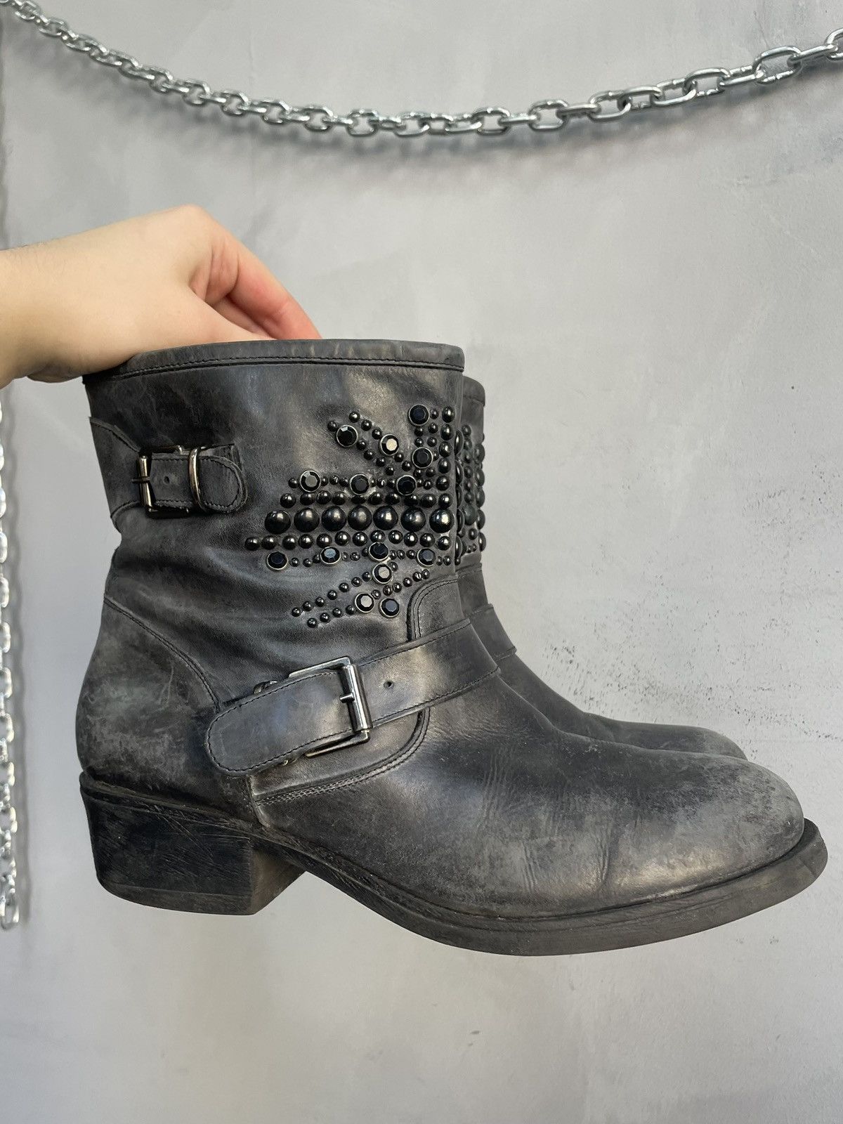 If Six Was Nine Rare If six was nine style leather gothic boots guidi vibe Size US 7.5 / EU 40-41 - 11 Thumbnail