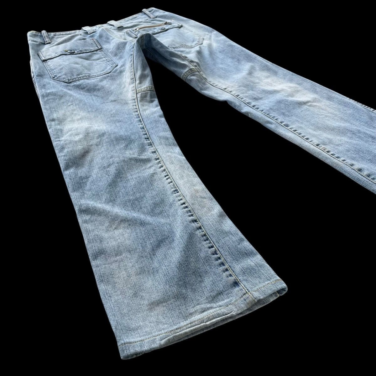 Diesel DIESEL INDUSTRY FLARE SPIRAL CUT FLY BUTTON DENIM PANTS Size US 30 / EU 46 - 12 Thumbnail